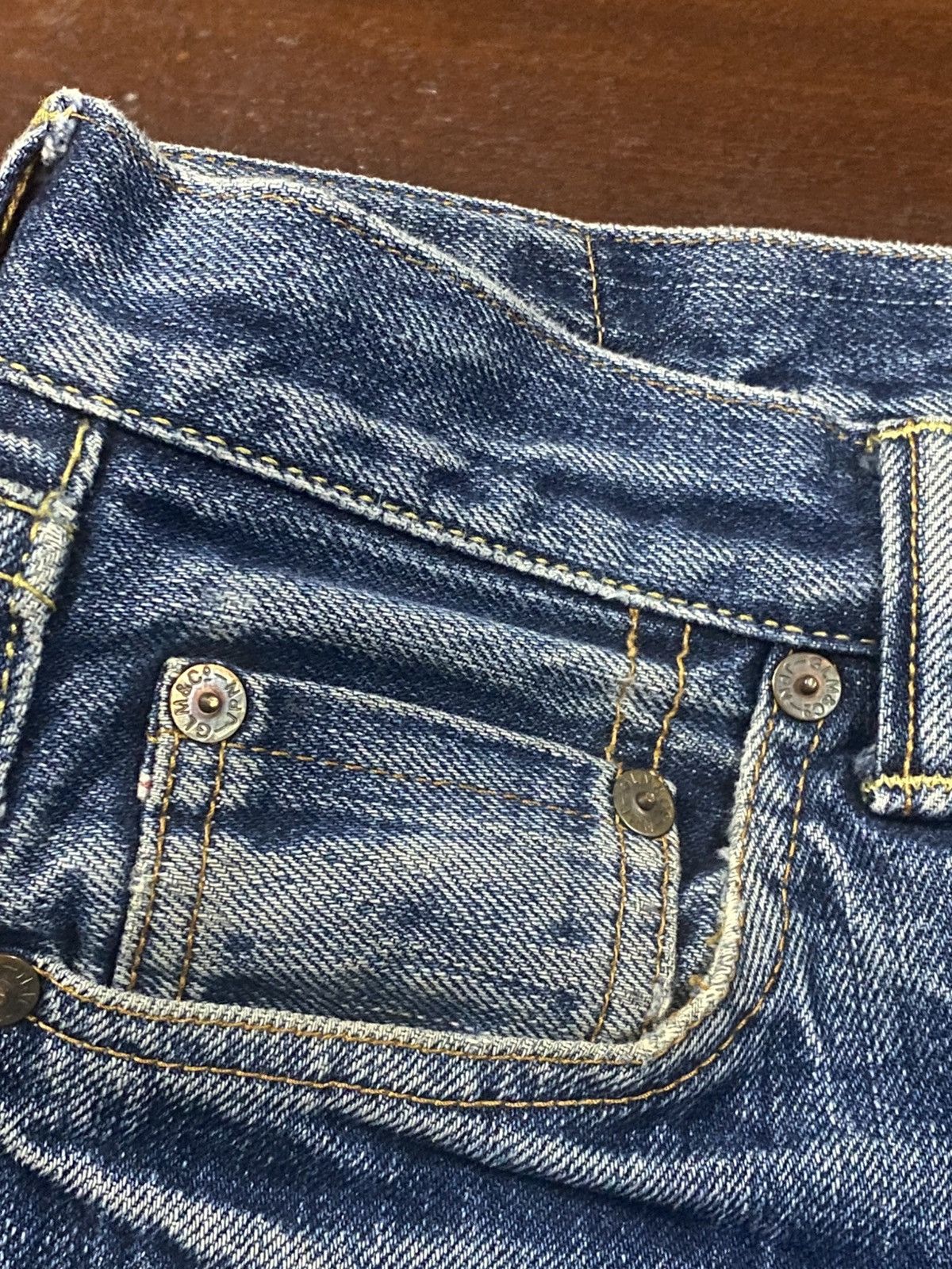 Warehouse vintage GLEEM CLOTHING japanes brand selvedge mud wash faded Size US 32 / EU 48 - 20 Thumbnail