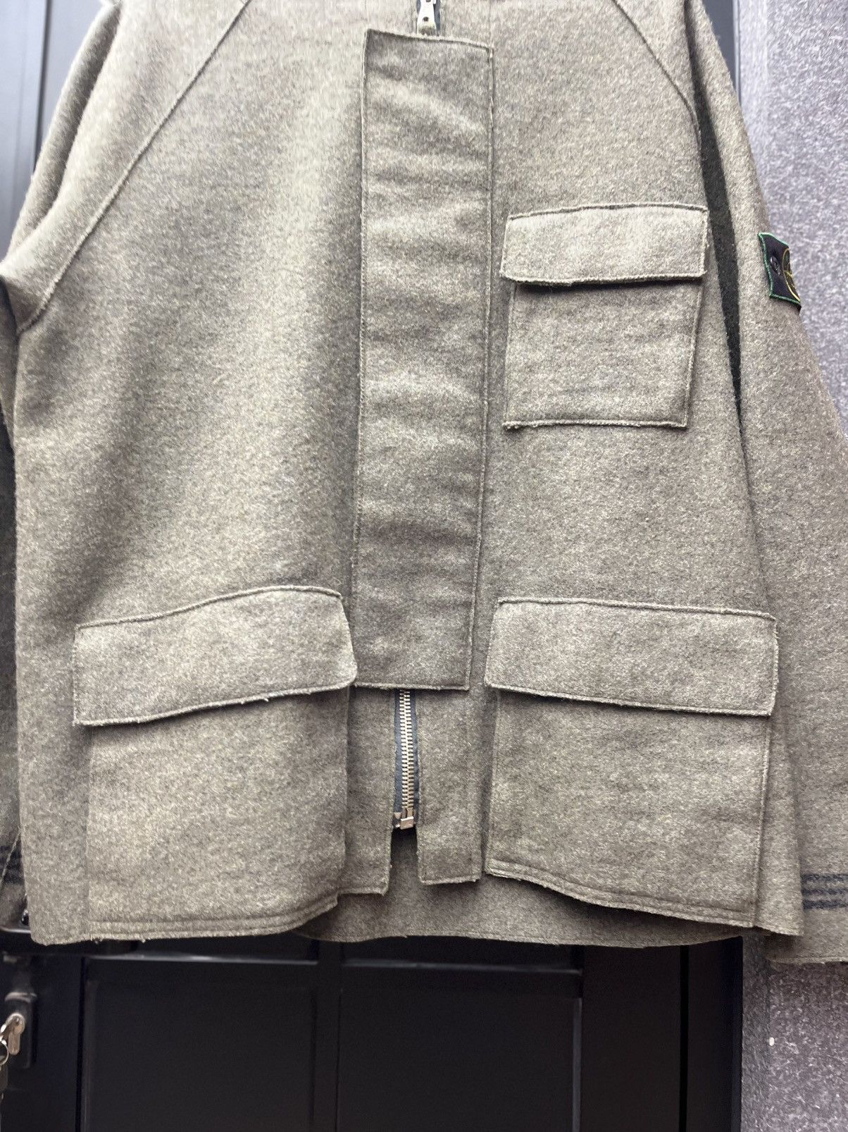 Stone Island 90s stone island vintage wool jacket green badge rare Size US XL / EU 56 / 4 - 4 Thumbnail