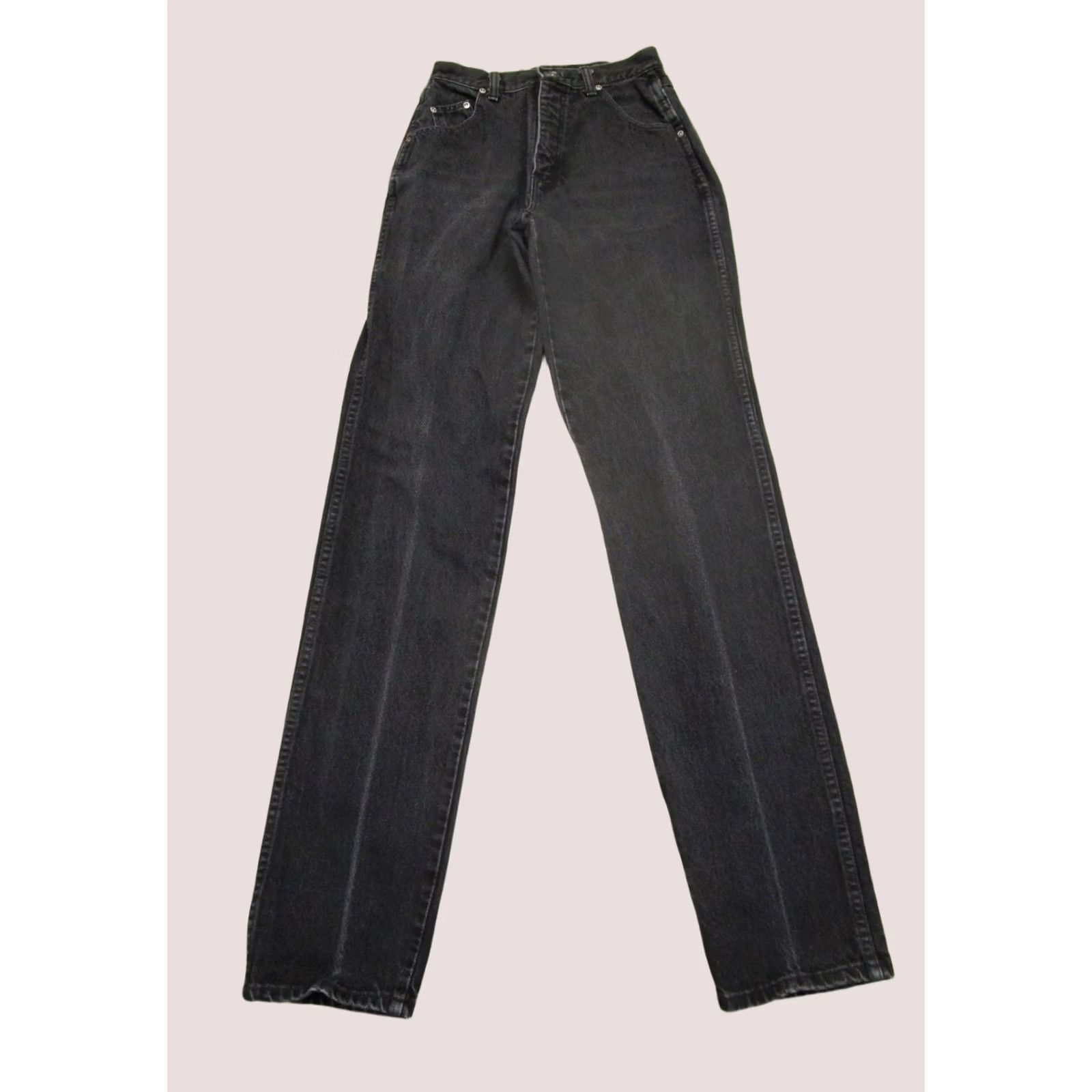 Wrangler VINTAGE Wrangler Jeans Women 10 Black Bareback High Rise Straight 90s USA Jeans Size 32" / US 10 / IT 46 - 1 Thumbnail