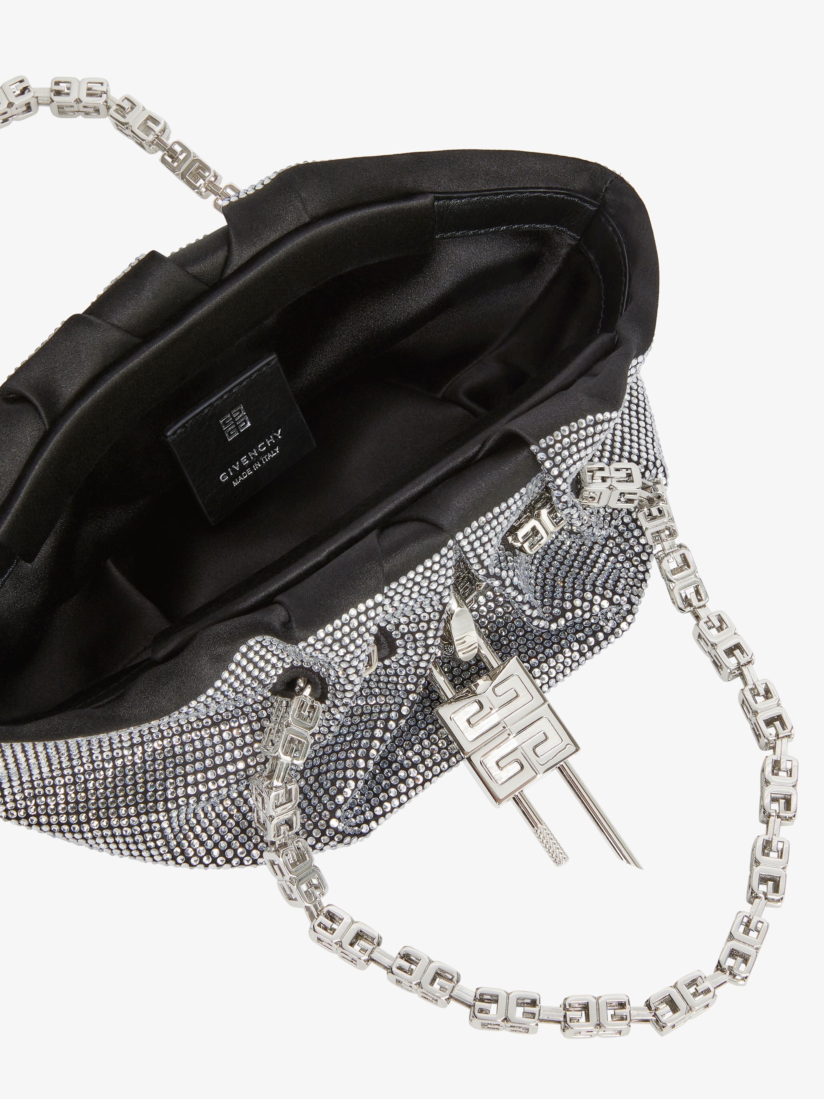 Givenchy o1srvl11e0825 Size: OS / Mini Kenny Bag Strass in Silver Size ONE SIZE - 4 Thumbnail