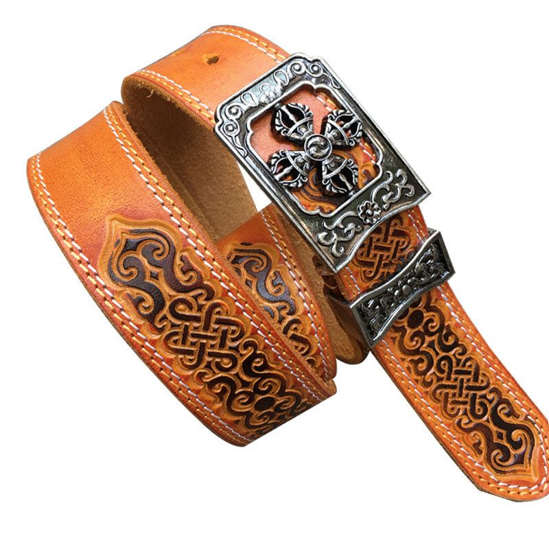 Japanese Brand Pattern embossed belt Size ONE SIZE - 1 Preview