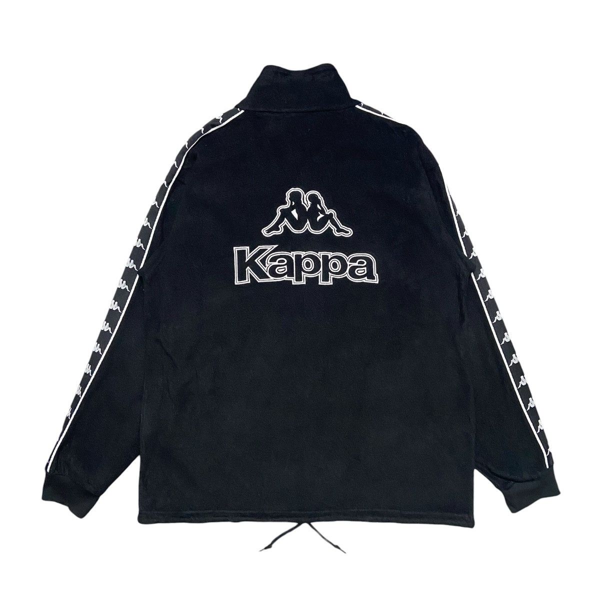 Kappa × Vintage Vintage Kappa Sidetape Big Logo Fleece Jacket Size US L / EU 52-54 / 3 - 1 Thumbnail