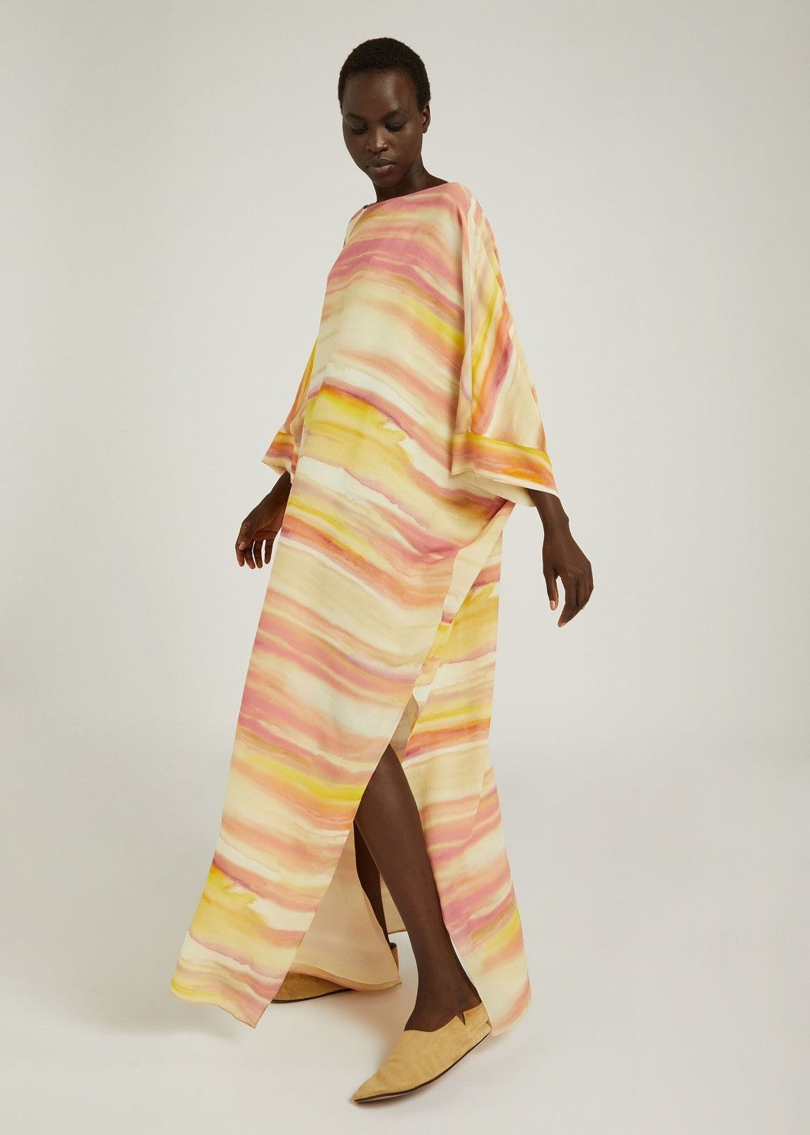 Loro Piana o1srvl11e0824 Cillia Summer Sunset Maxi Dress in Multicolor Size XL / US 12-14 / IT 48-50 - 4 Thumbnail