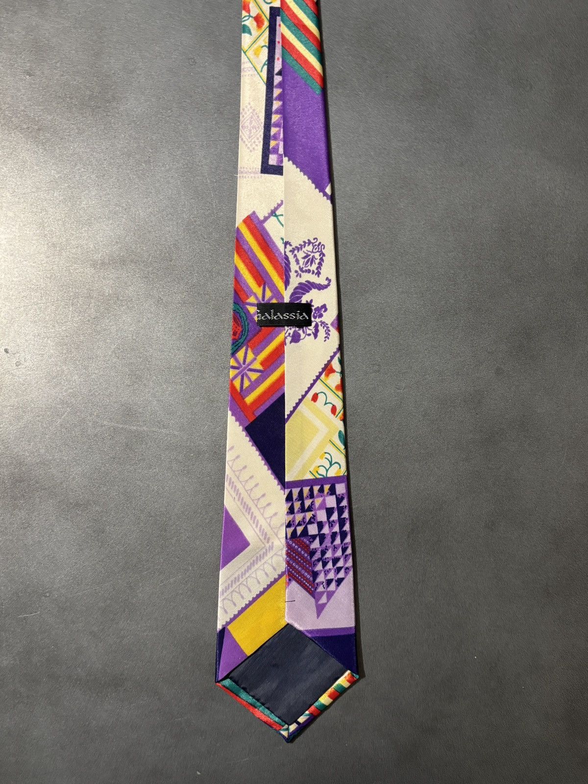 Vintage Ugly Vintage Tie Memphis Milano Pattern Necktie Silk 80s 70s Size ONE SIZE - 5 Thumbnail