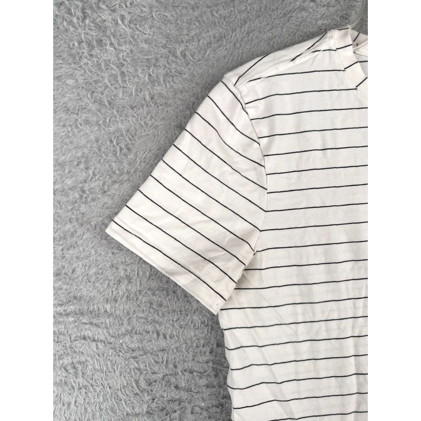 Lululemon Lululemon Shirt Women 4 White Stripe Pima Cotton Love Crew Gym Casual Size S / US 4 / IT 40 - 3 Thumbnail