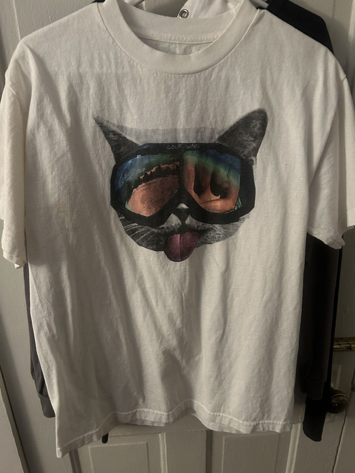 image of Golf Wang Aspen Cat Tee in White, Men's (Size Medium)