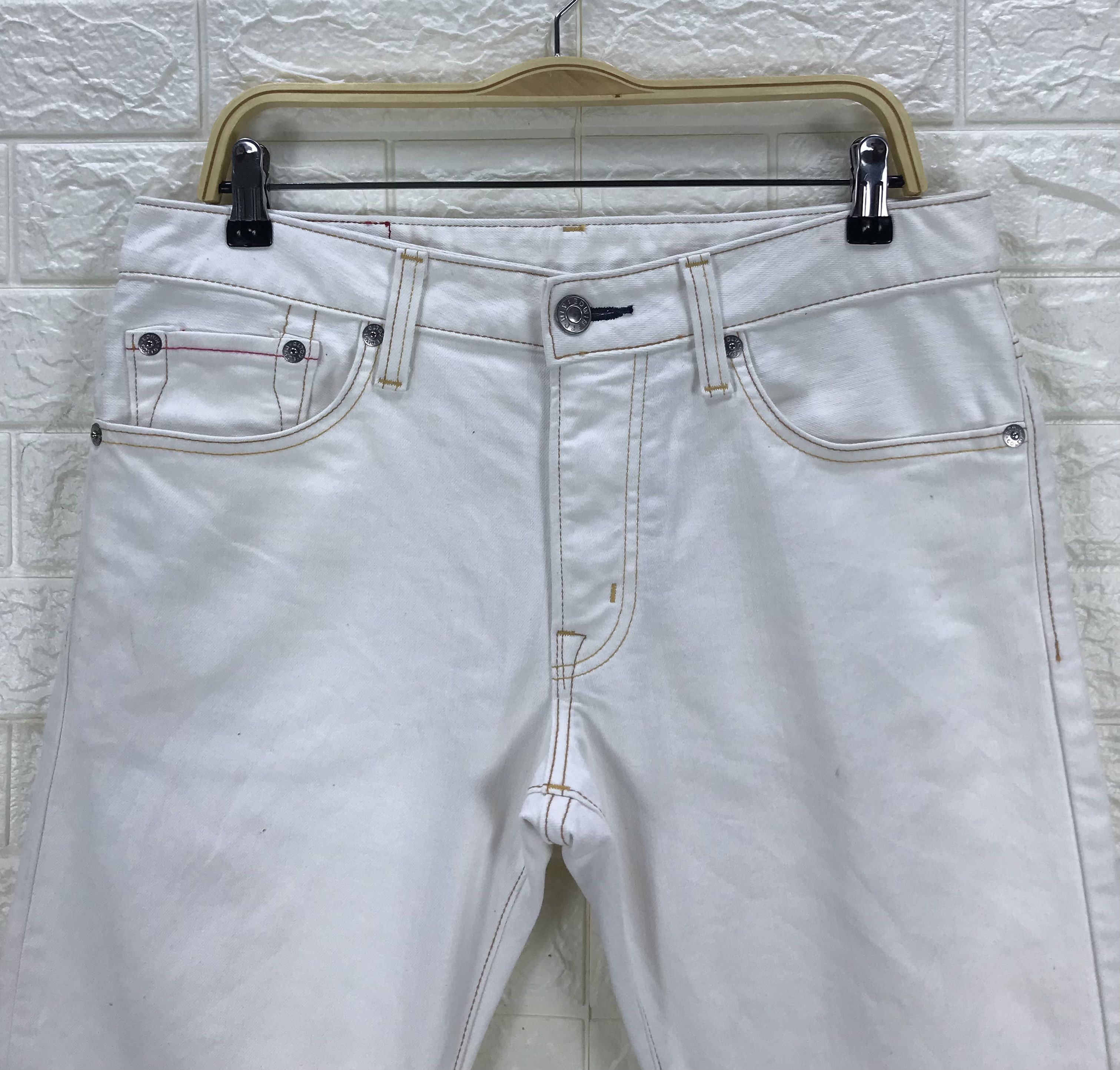 Edwin Vintage Edwin Flare Jeans White deni Size US 33 - 2 Thumbnail