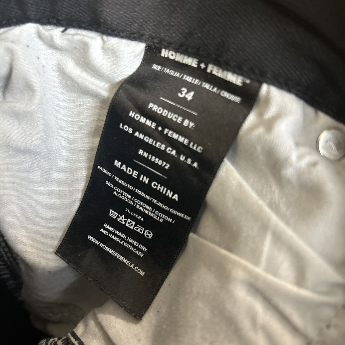 Homme + Femme La Homme Femme 34 Men’s jeans Size US 34 / EU 50 - 6 Thumbnail