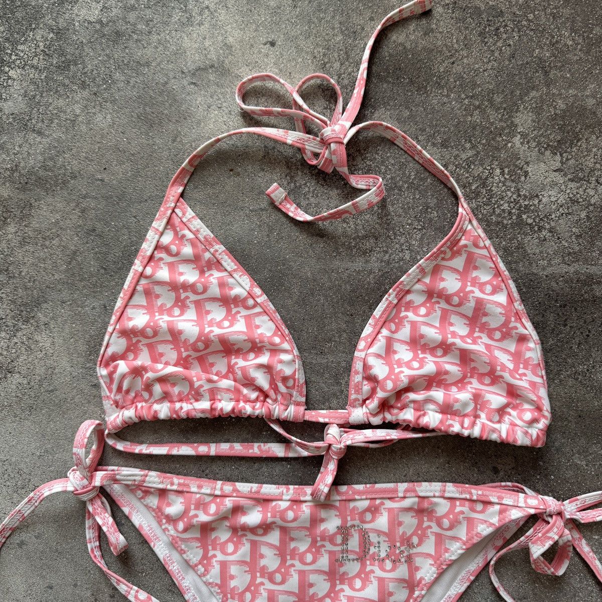 Christian Dior Monsieur Christian Dior Vintage Galliano Era Y2K Bikini Set Swimwear Size ONE SIZE - 2 Thumbnail