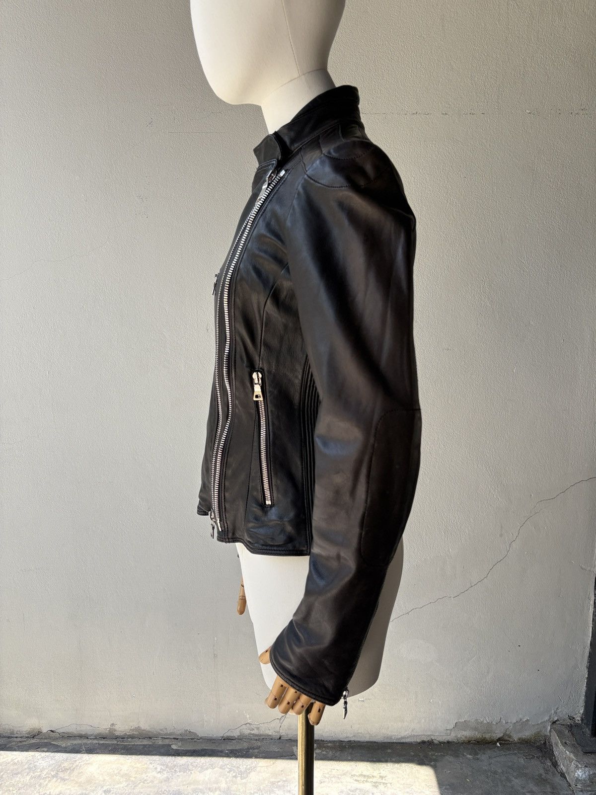 Prada Prada sport vintage leather biker zip jacket Size ONE SIZE - 9 Thumbnail