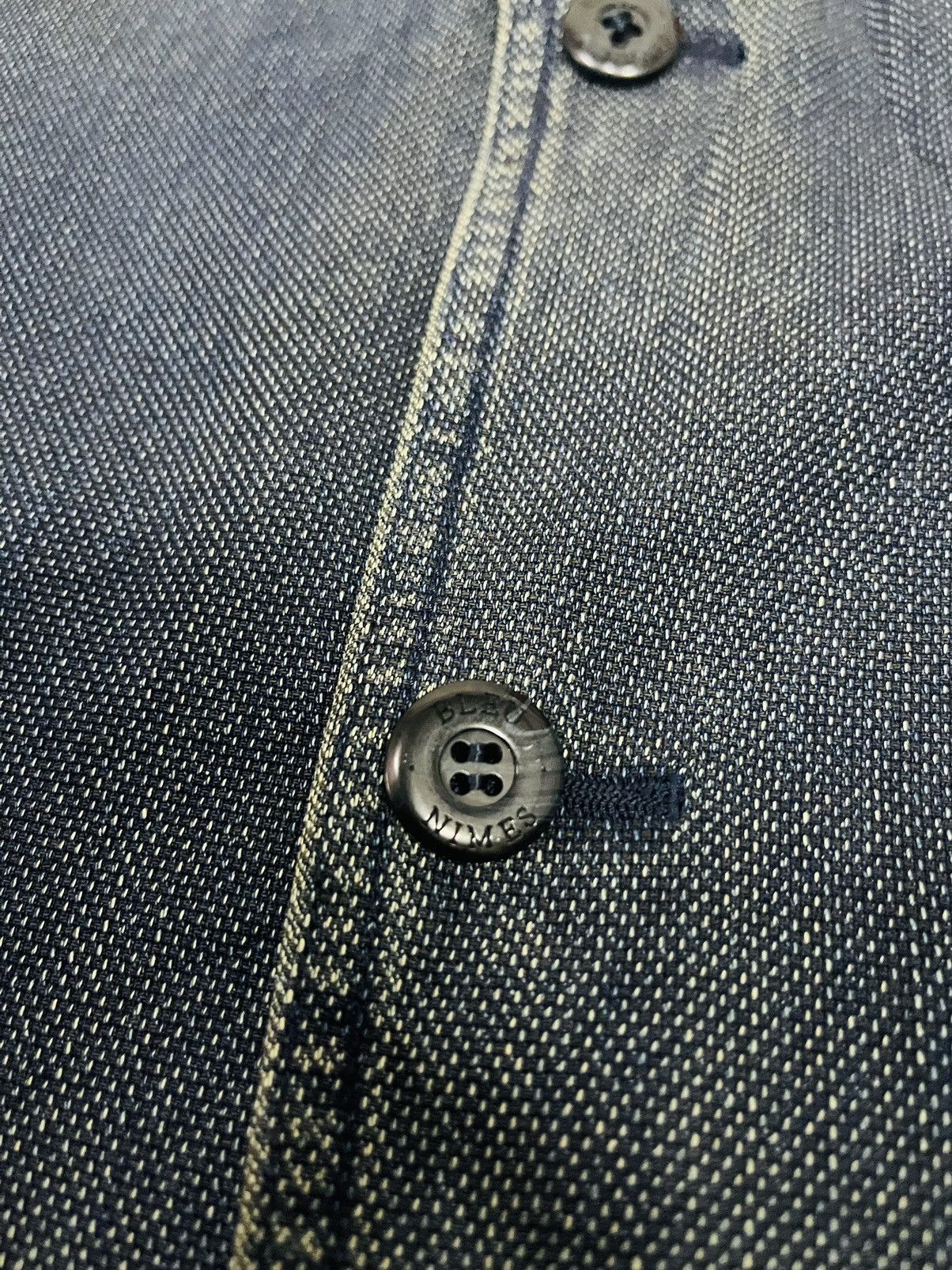 Japanese Brand Bleu Nimes Denim Blazer (07) Size US L / EU 52-54 / 3 - 7 Thumbnail