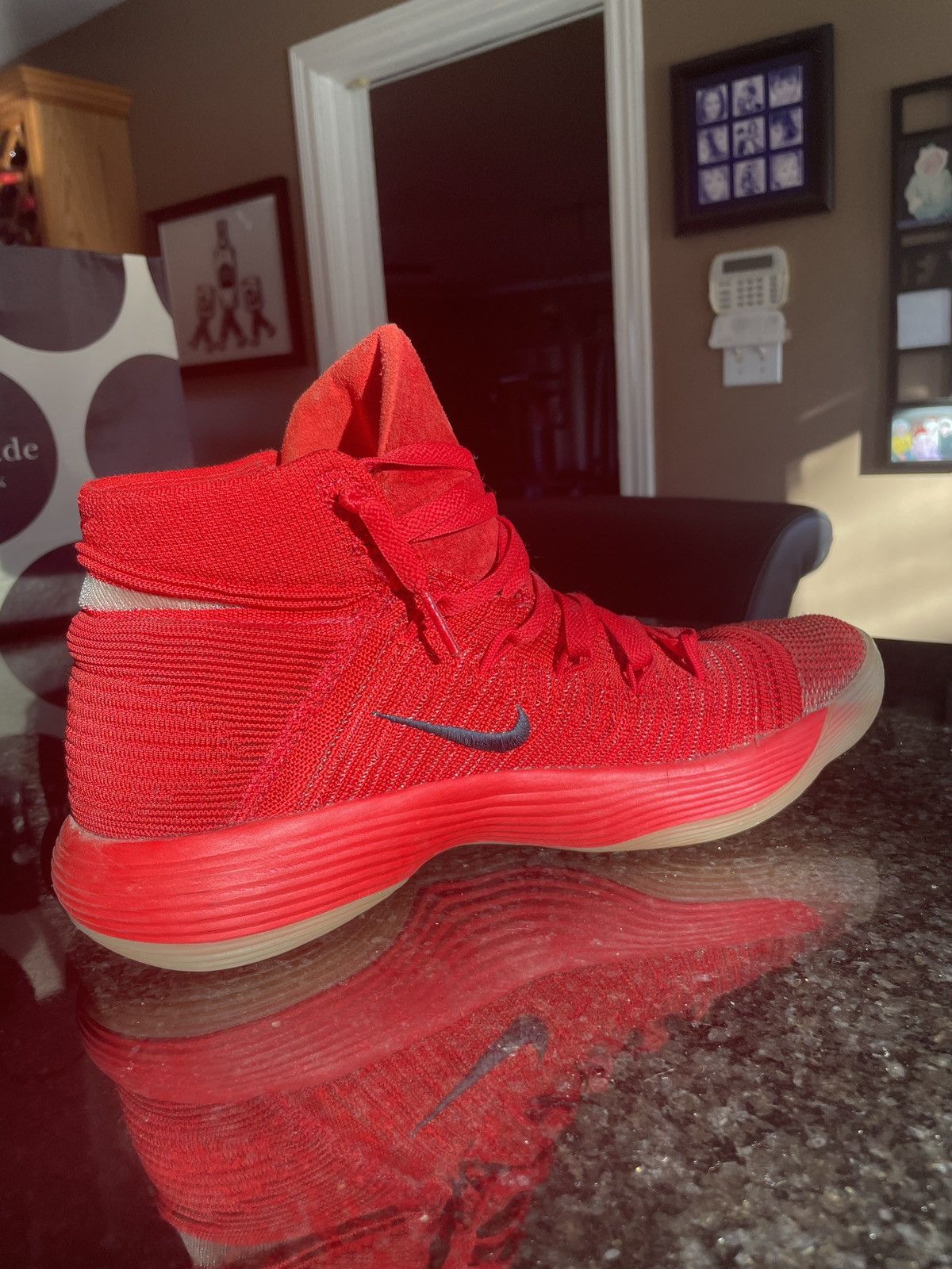 Nike Nike Hyperdunk 2017 flyknit university red Size US 12 / EU 45 - 2 Thumbnail