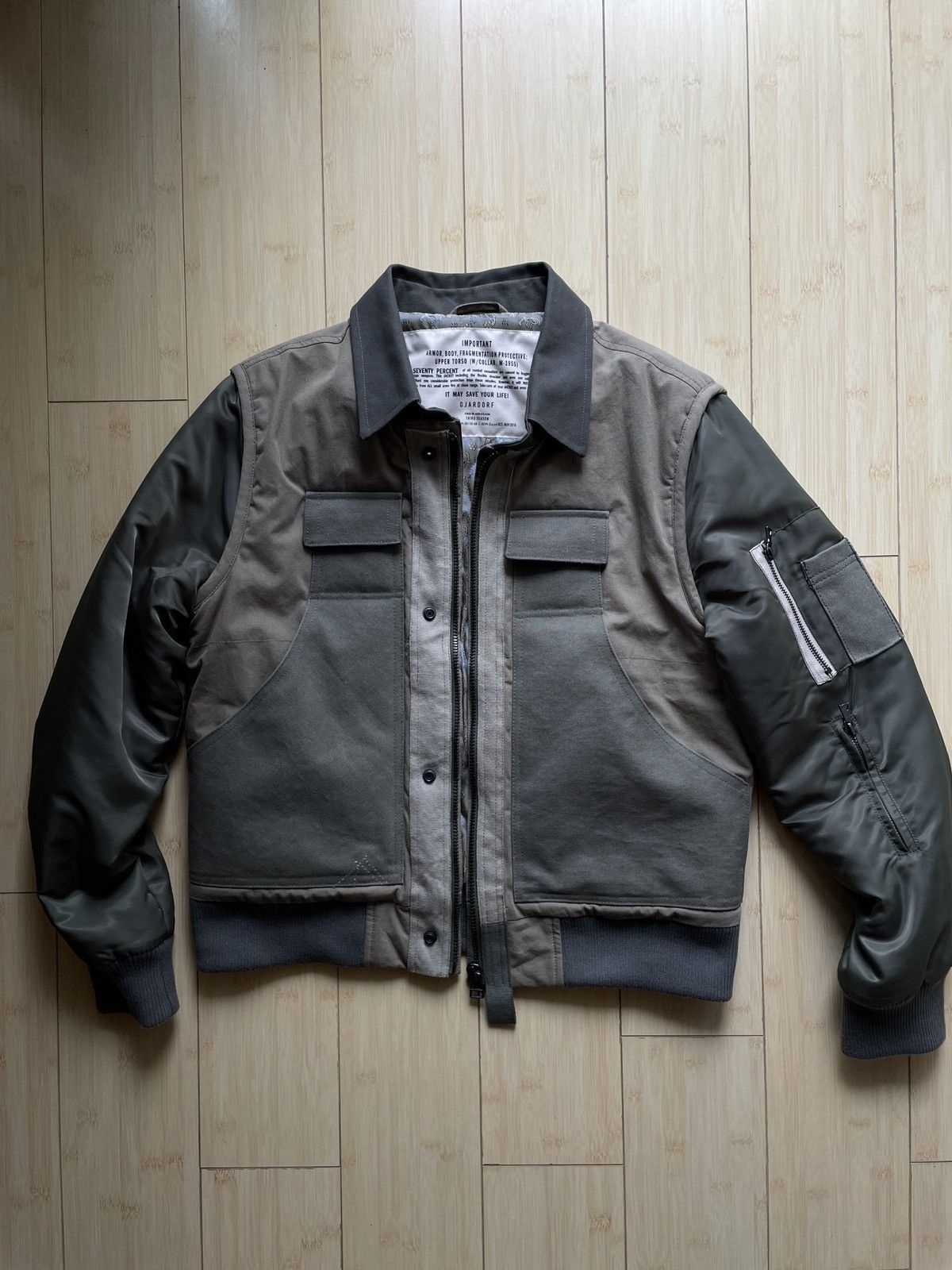 image of Ojardorf 5-Pocket Military Bomber in Army Green, Men's (Size Medium)