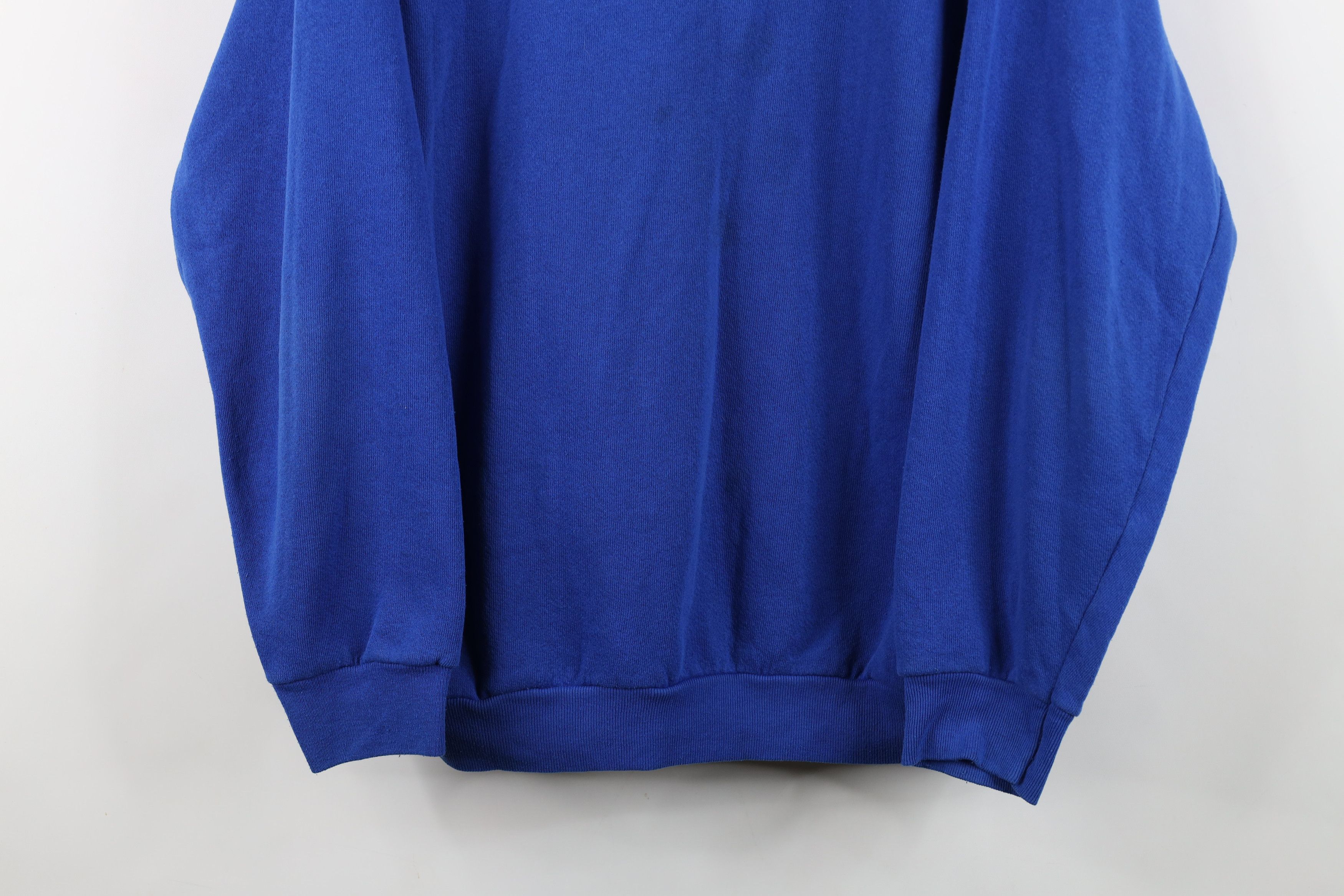 Vintage Vintage 90s Streetwear Crewneck Sweatshirt Royal Blue USA Size US XL / EU 56 / 4 - 3 Thumbnail