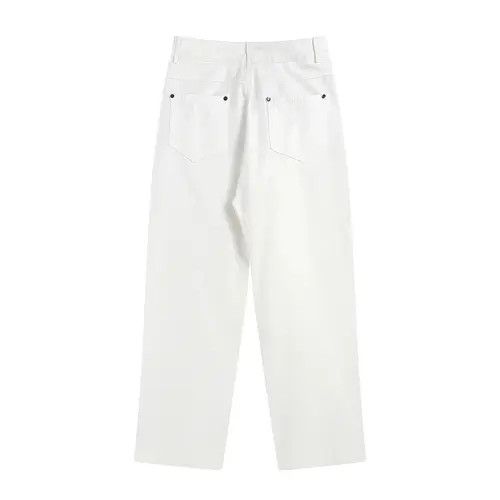 Designer × Japanese Brand × Vintage Zipper Split Flare White Cargo Pants Size US 32 / EU 48 - 4 Thumbnail