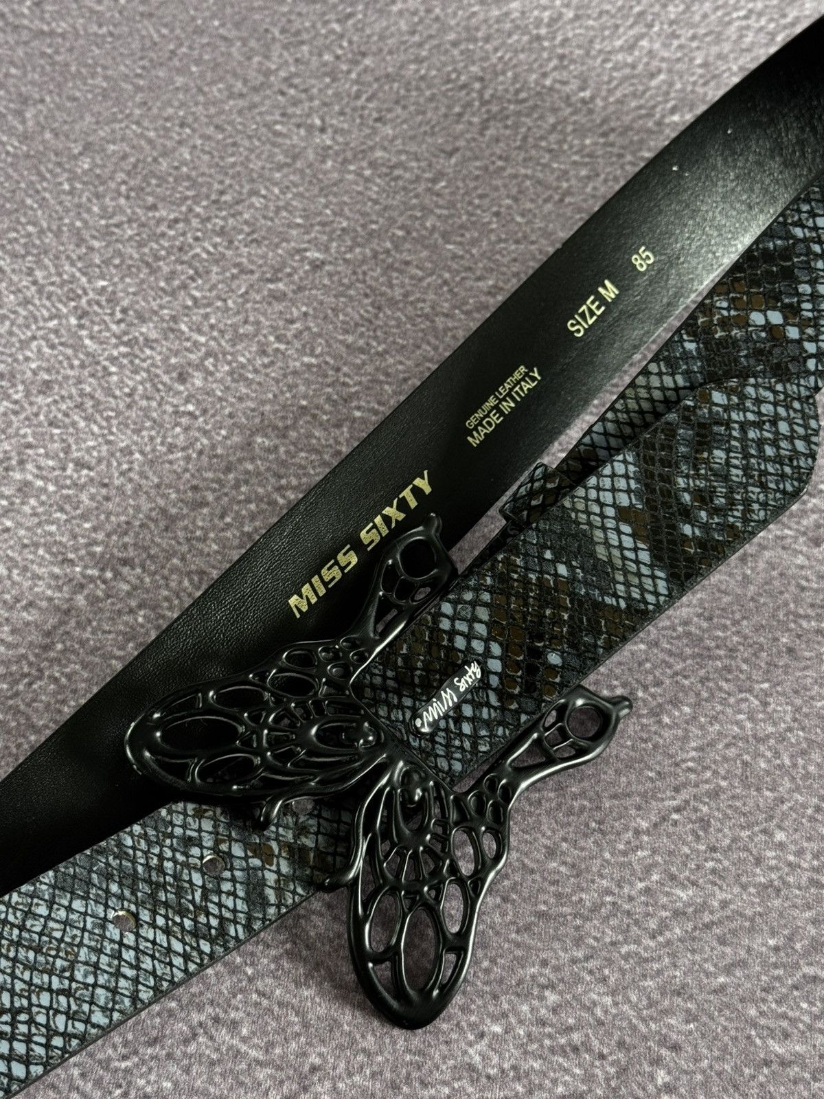 Miss Sixty Miss Sixty Y2K Real Leather Glamour Belt Size ONE SIZE - 4 Thumbnail