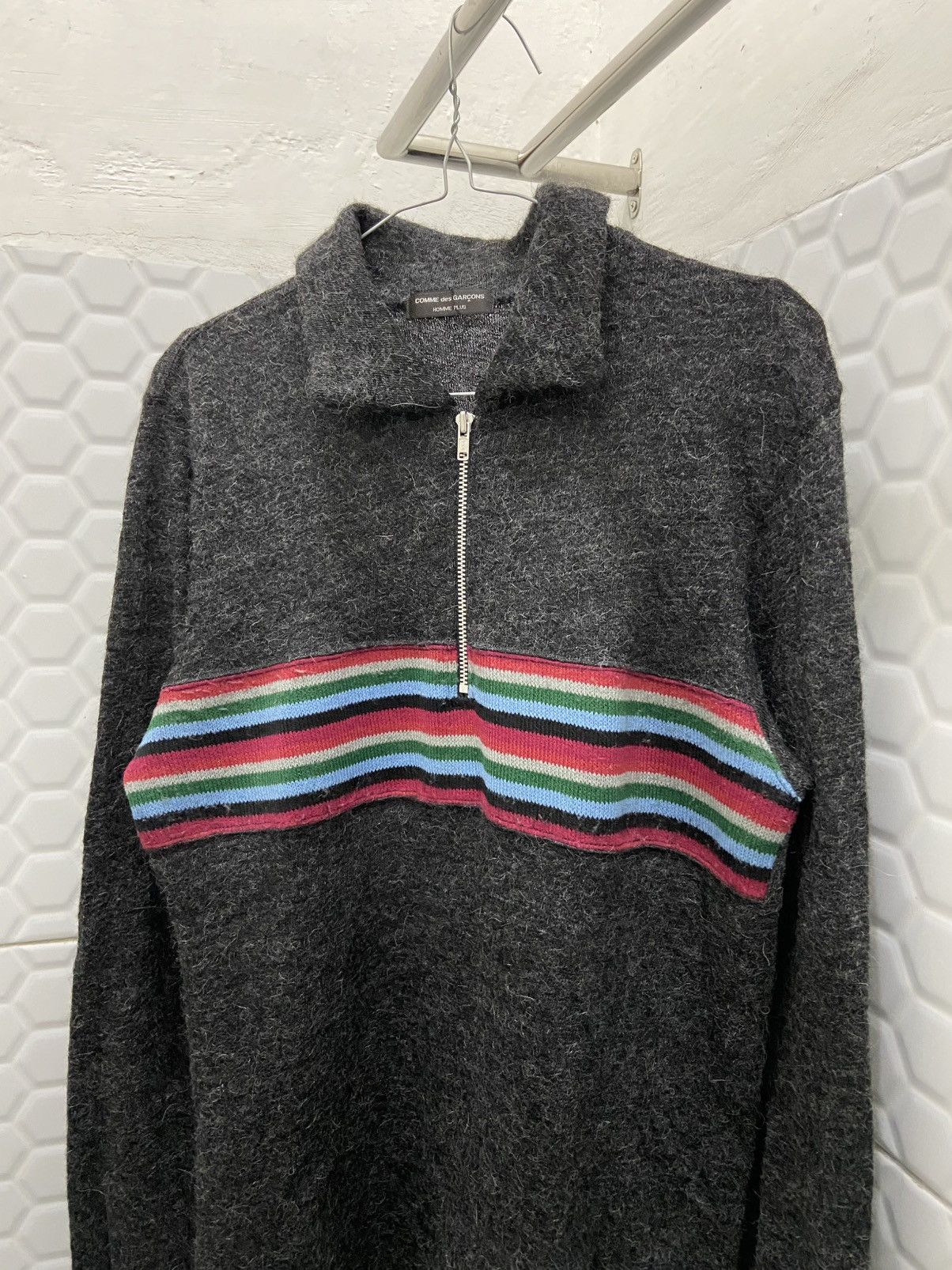 Comme des Garcons Homme Comme Des Garcons Alpaca Half-Zip Sweater Size US M / EU 48-50 / 2 - 3 Thumbnail