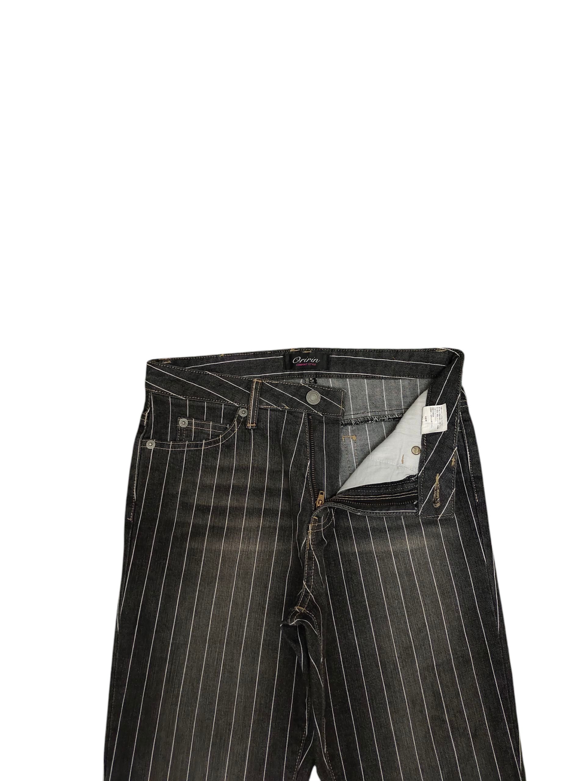 Hysteric Glamour Flare Jeans Oririn Japan Striped Black Denim Bootcut Y2k Size US 28 / EU 44 - 6 Thumbnail