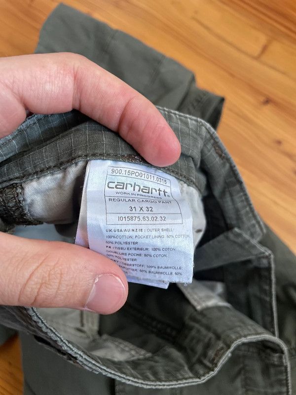 Carhartt × Carhartt Wip Carhartt regular cargo pants distressed patchwork Size US 31 - 4 Thumbnail