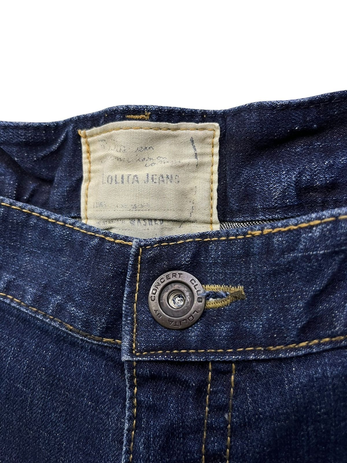 Lolita Jeans Vintage Lolita Madras Tartan Belted Punk Acid Wash Denim Y2K Size US 34 / EU 50 - 8 Thumbnail