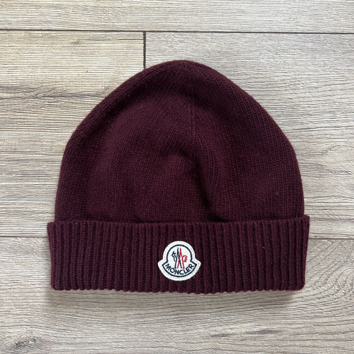 Moncler Moncler Wool Beanie Hat Burgundy Size ONE SIZE - 1 Thumbnail