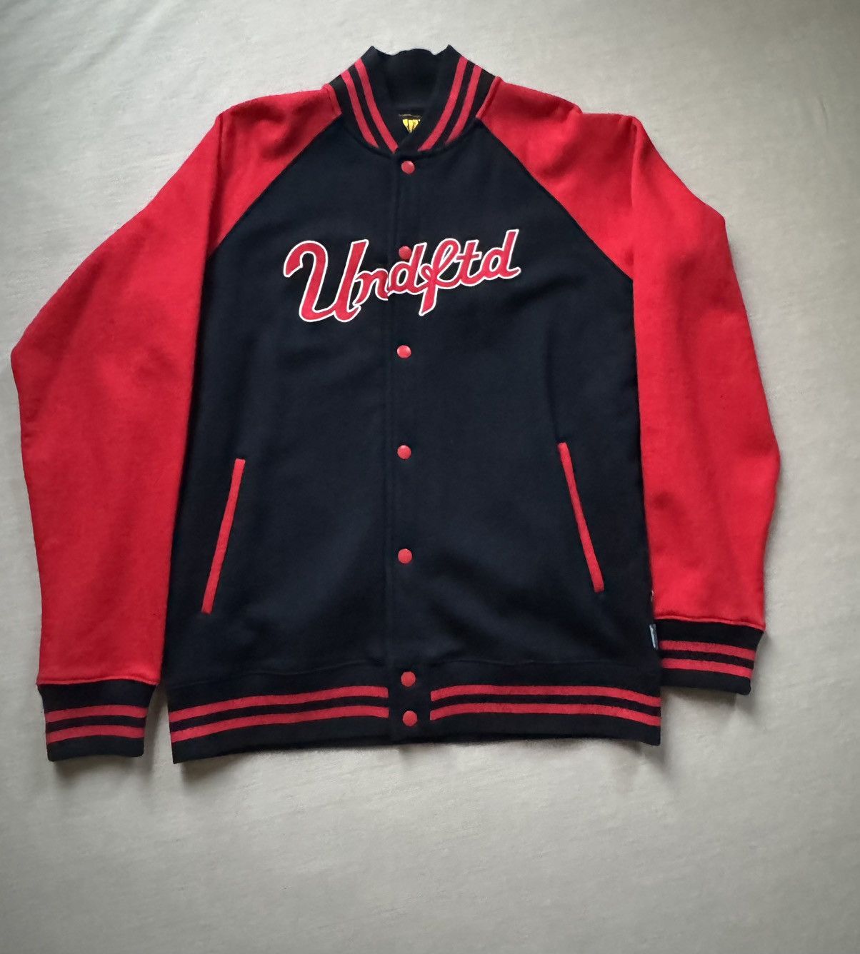image of Undefeated Varsity Jacket in Navy, Men's (Size Large)