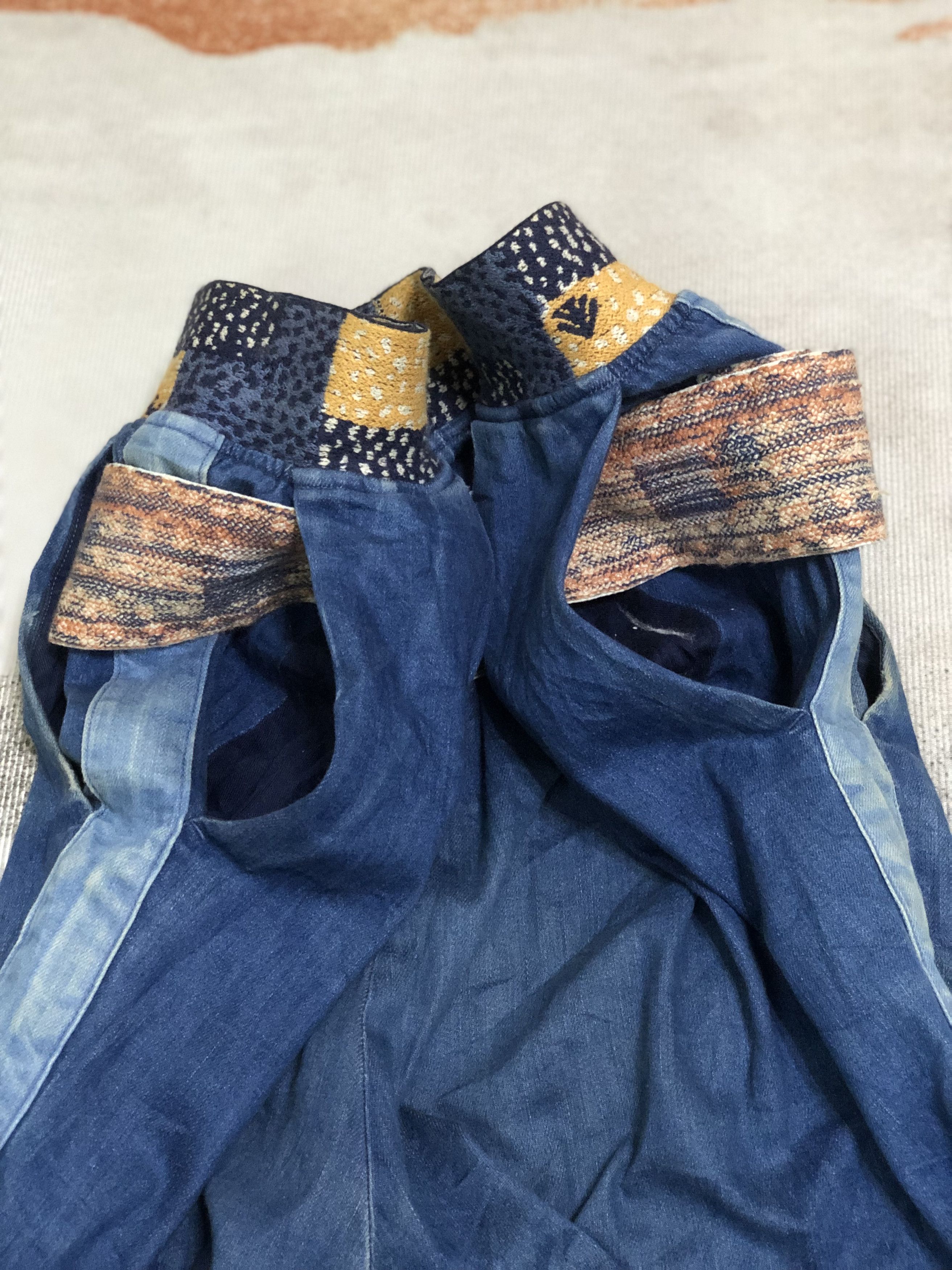 Kapital Kapital blue denim trousers with light blue sidebend Size US 30 / EU 46 - 14 Thumbnail