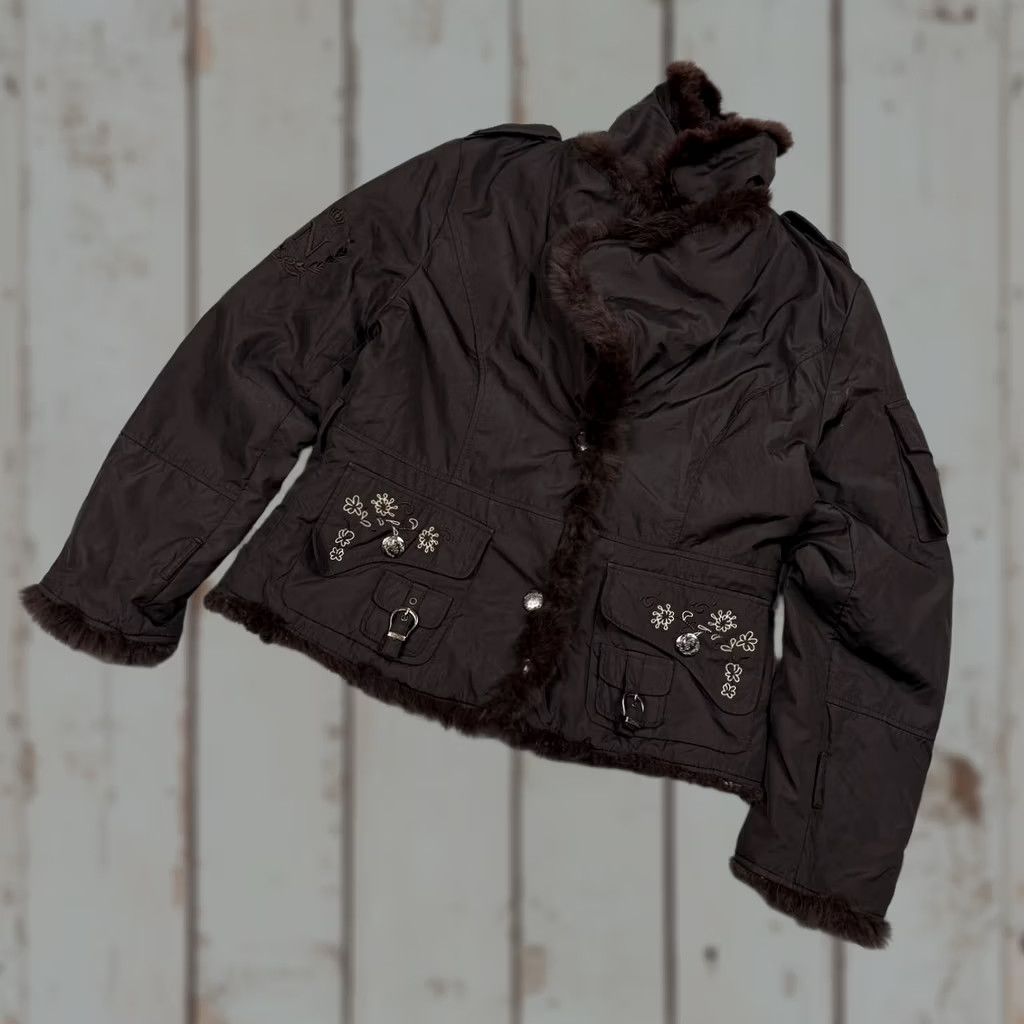 Dolce & Gabbana VINTAGE Dolce&Gabbana Jacket Real Fur 2XL Womens Brown Fur Lining Regular Size Vintage Primera? Wait, cannot add extra. Size XXL / US 16-18 / IT 52-54 - 1 Thumbnail