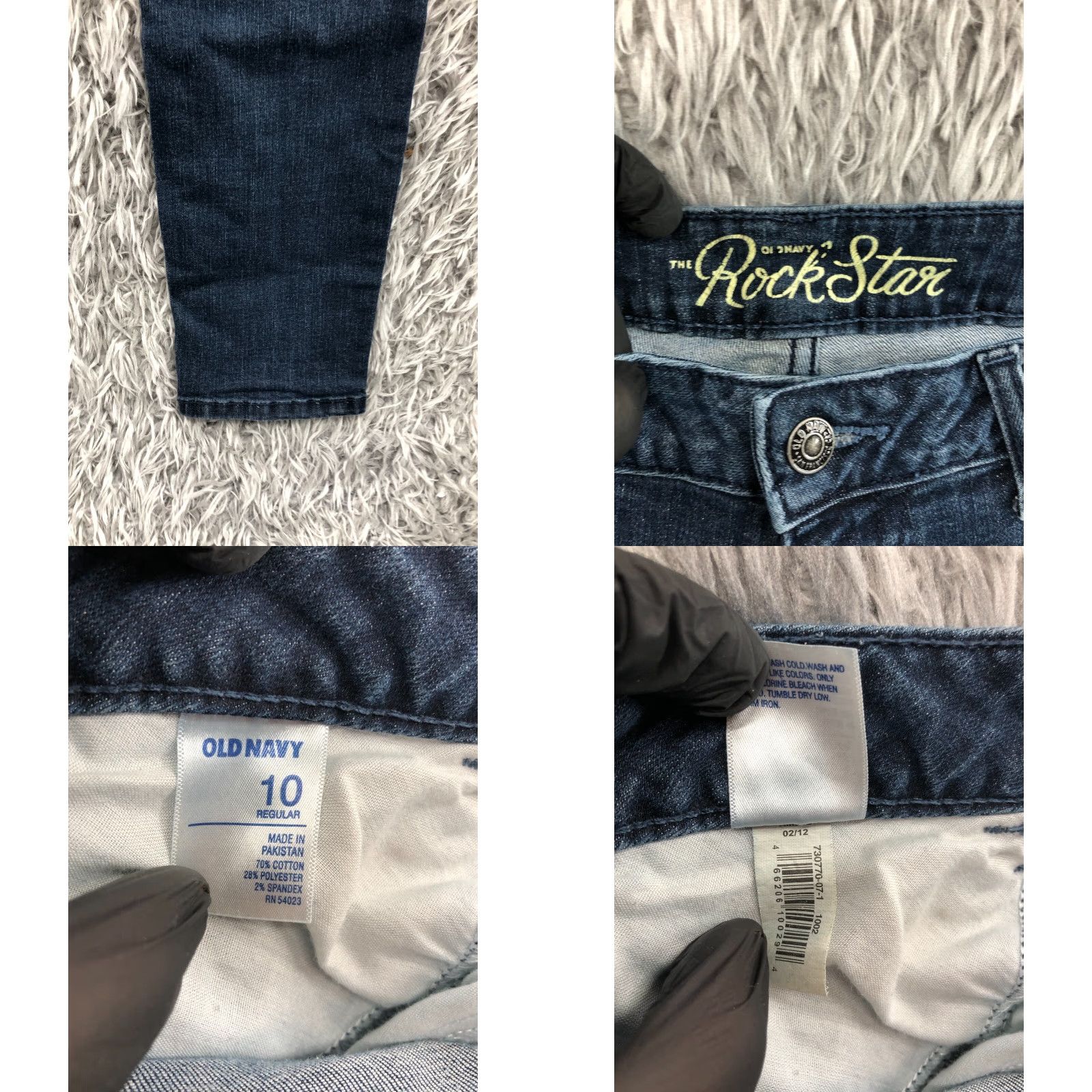 Old Navy Old Navy Rockstar Jeans Size 10 Womens Medium Wash Blue Skinny Denim Five-Pocket Regular Rise 28in Belt Loops Size 32" / US 10 / IT 46 - 8 Thumbnail