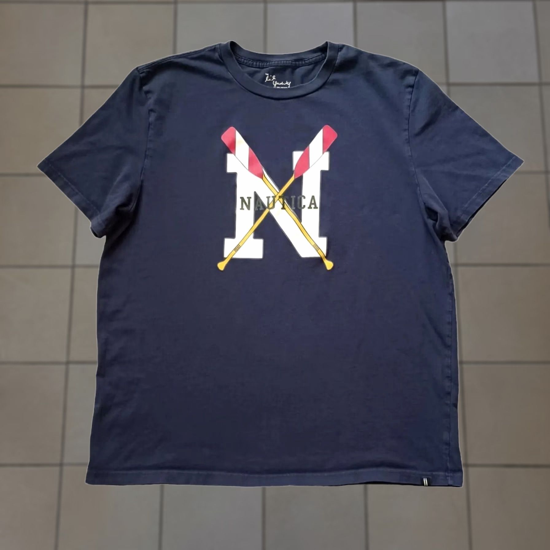 Nautica Nautica The Lil Yachty Collection T Shirt Mens XL Navy Blue Graphic Size US XL / EU 56 / 4 - 1 Thumbnail