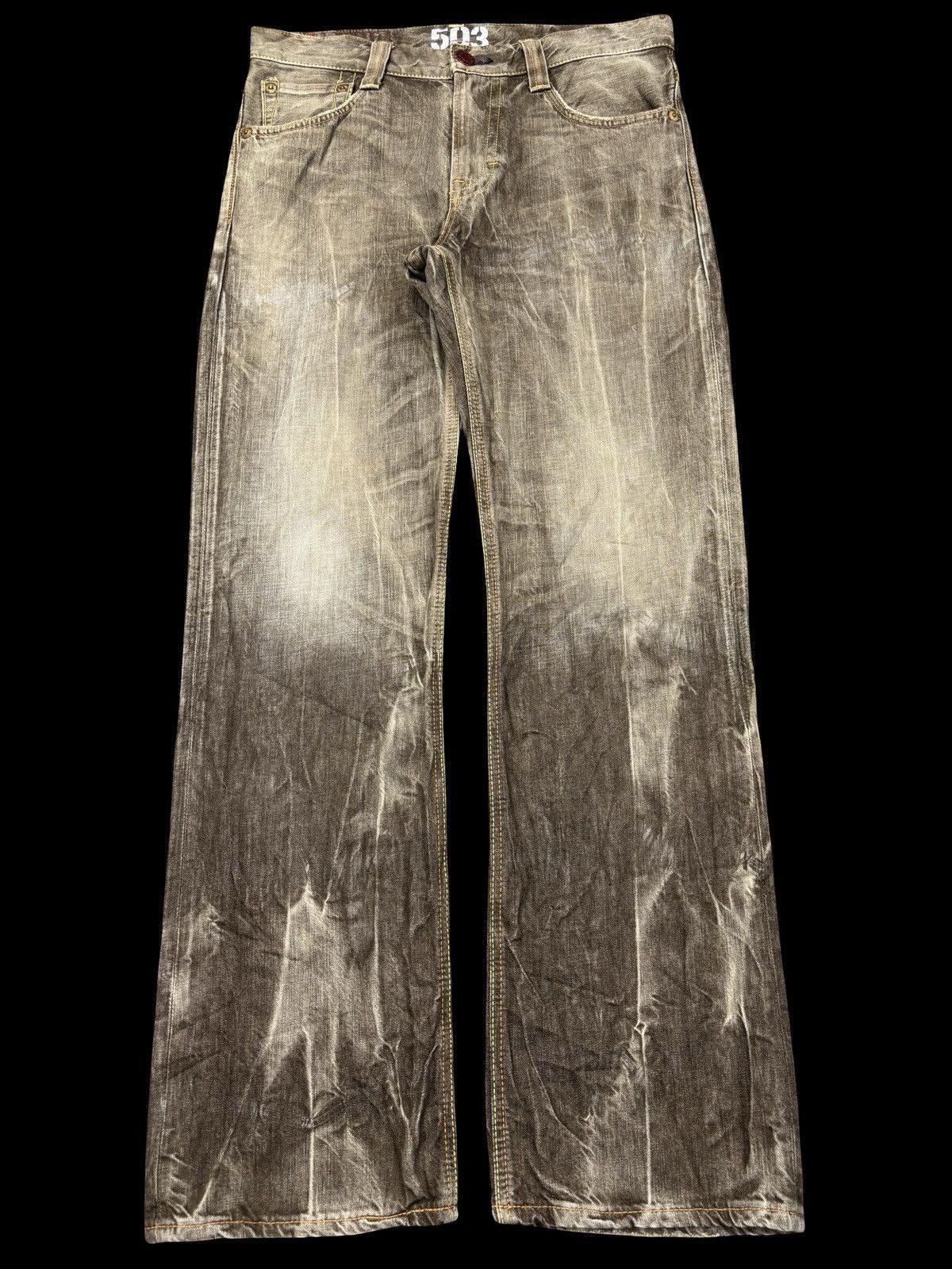 Edwin 💥Raw Fades💥Flare Edwin 503 Explosion Style Fades Denim K25 Size US 34 / EU 50 - 1 Thumbnail