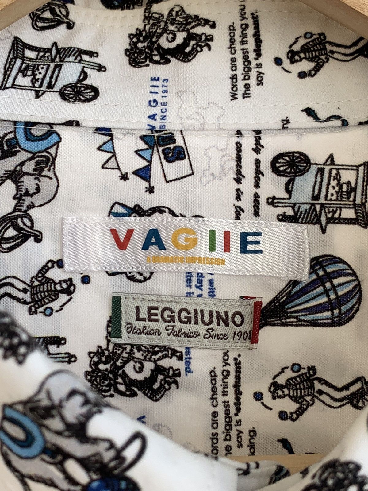 Japanese Brand Vagiie Circus Print Long Sleeve Shirt by Leggiuno Size 50 Size US M / EU 48-50 / 2 - 10 Thumbnail
