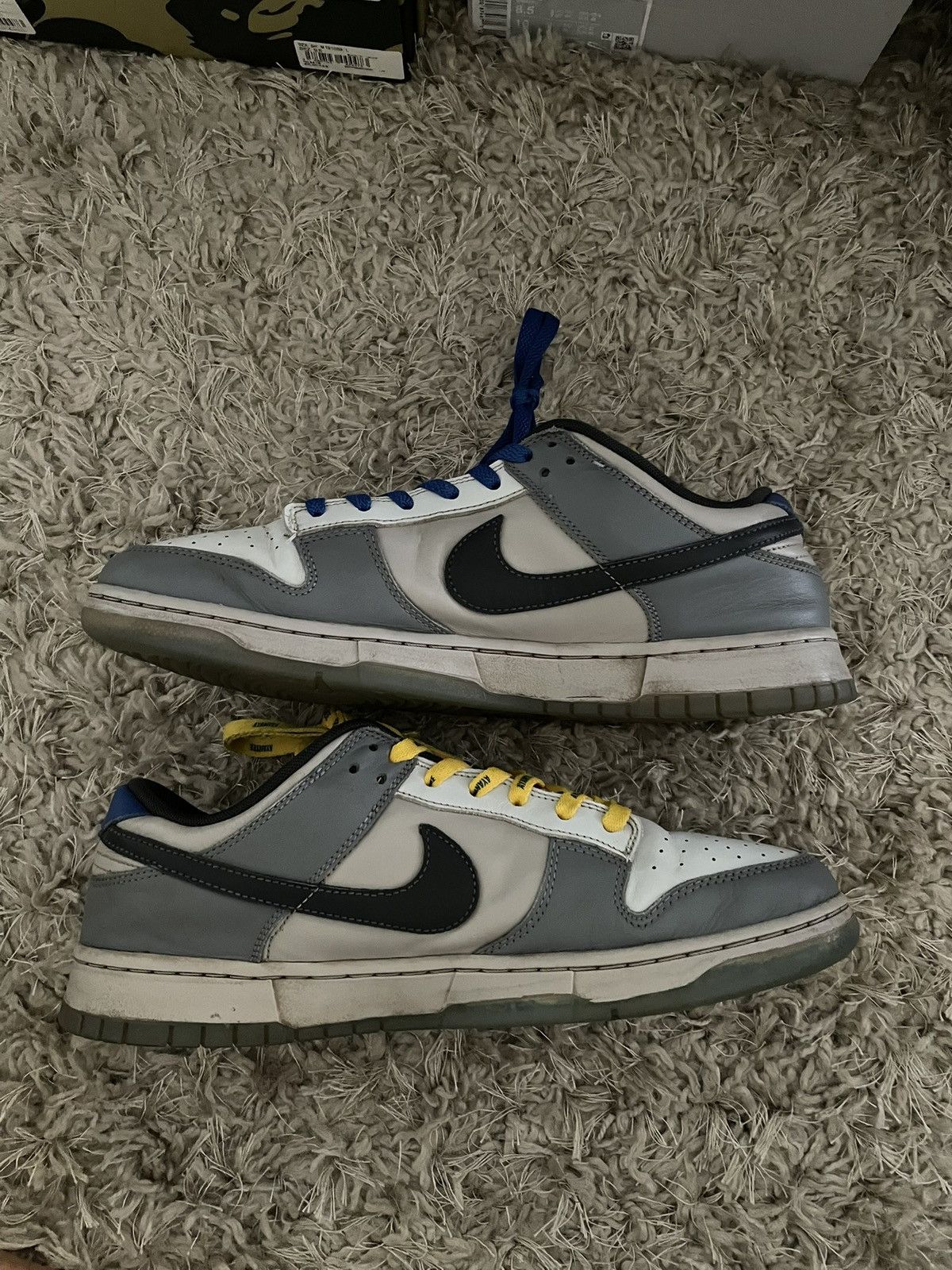 Nike Nike Dunk Low North Carolina At&T x Auggies Size US 12 / EU 45 - 3 Thumbnail