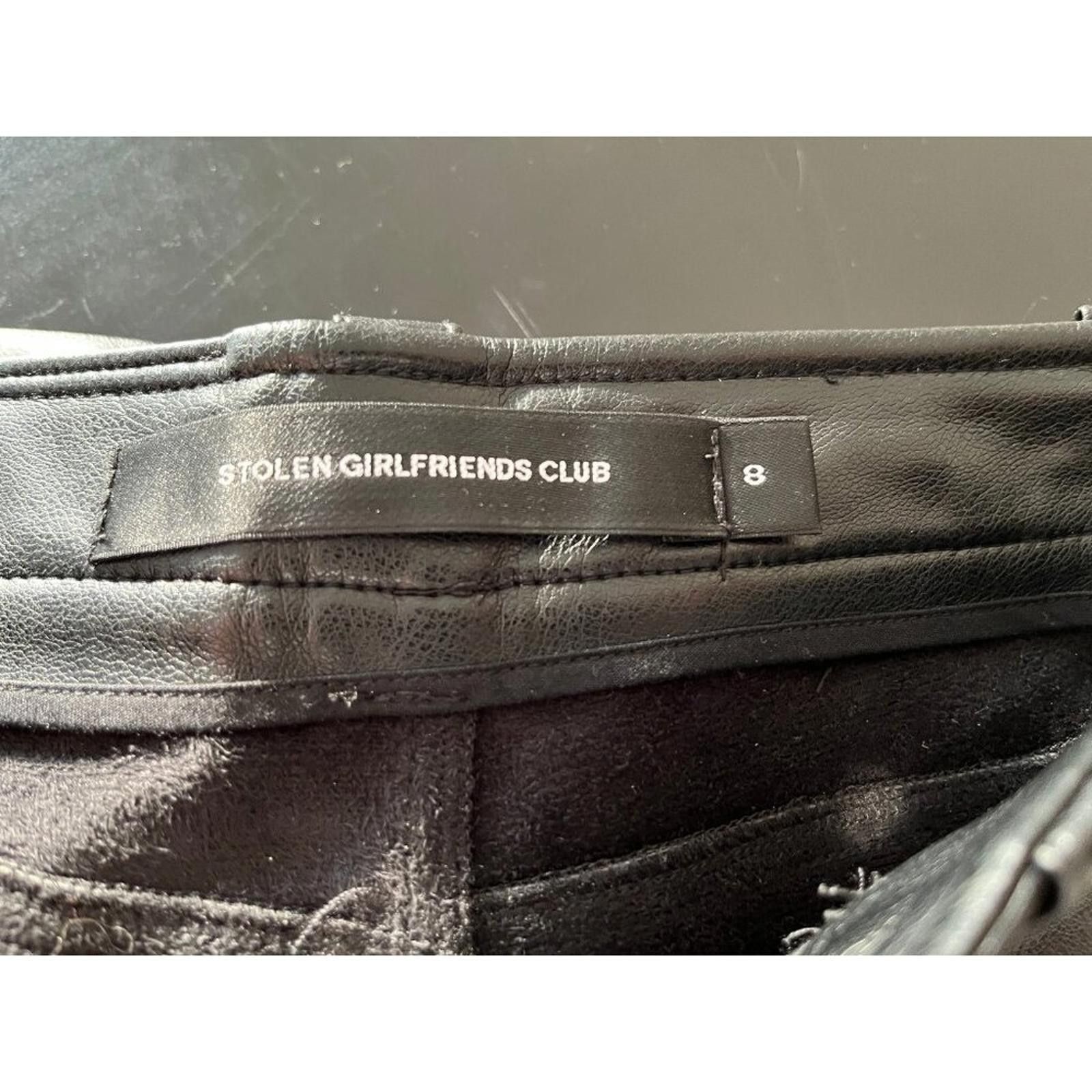 STOLEN GIRLFRIENDS CLUB BERMUDA VEGAN LEATHER SHORTS S