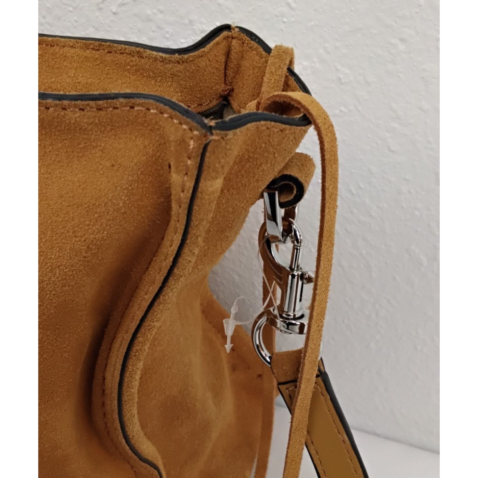 Rebecca Minkoff Rebecca Minkoff Suede Leather Purse Tan With Crossbody Strap Size ONE SIZE - 7 Thumbnail