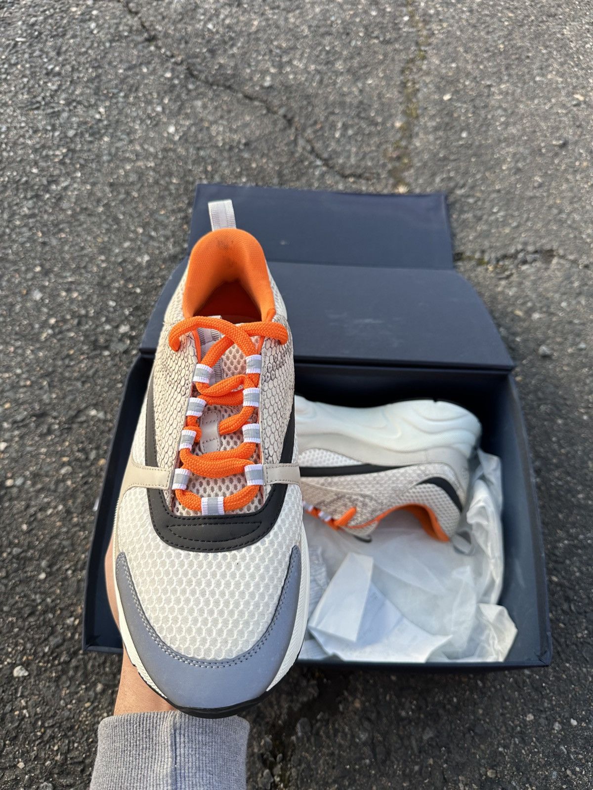 Dior Dior B22 Orange Snake Skin Size US 10 / EU 43 - 2 Thumbnail