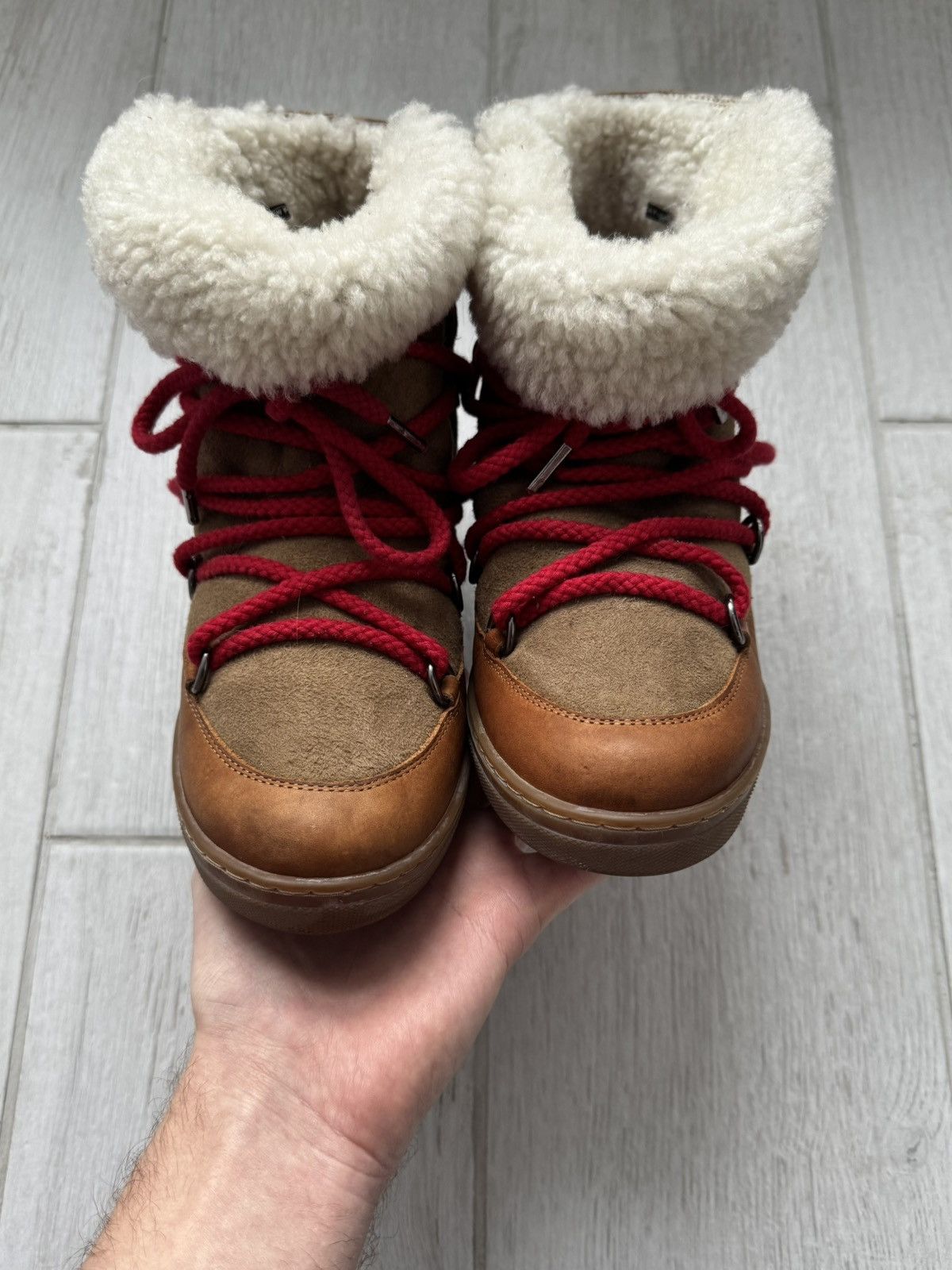 Isabel Marant Isabel Marant Nowles Wedge Snow Boots | Shearling & Leather Size US 9.5 / IT 39.5 - 13 Thumbnail