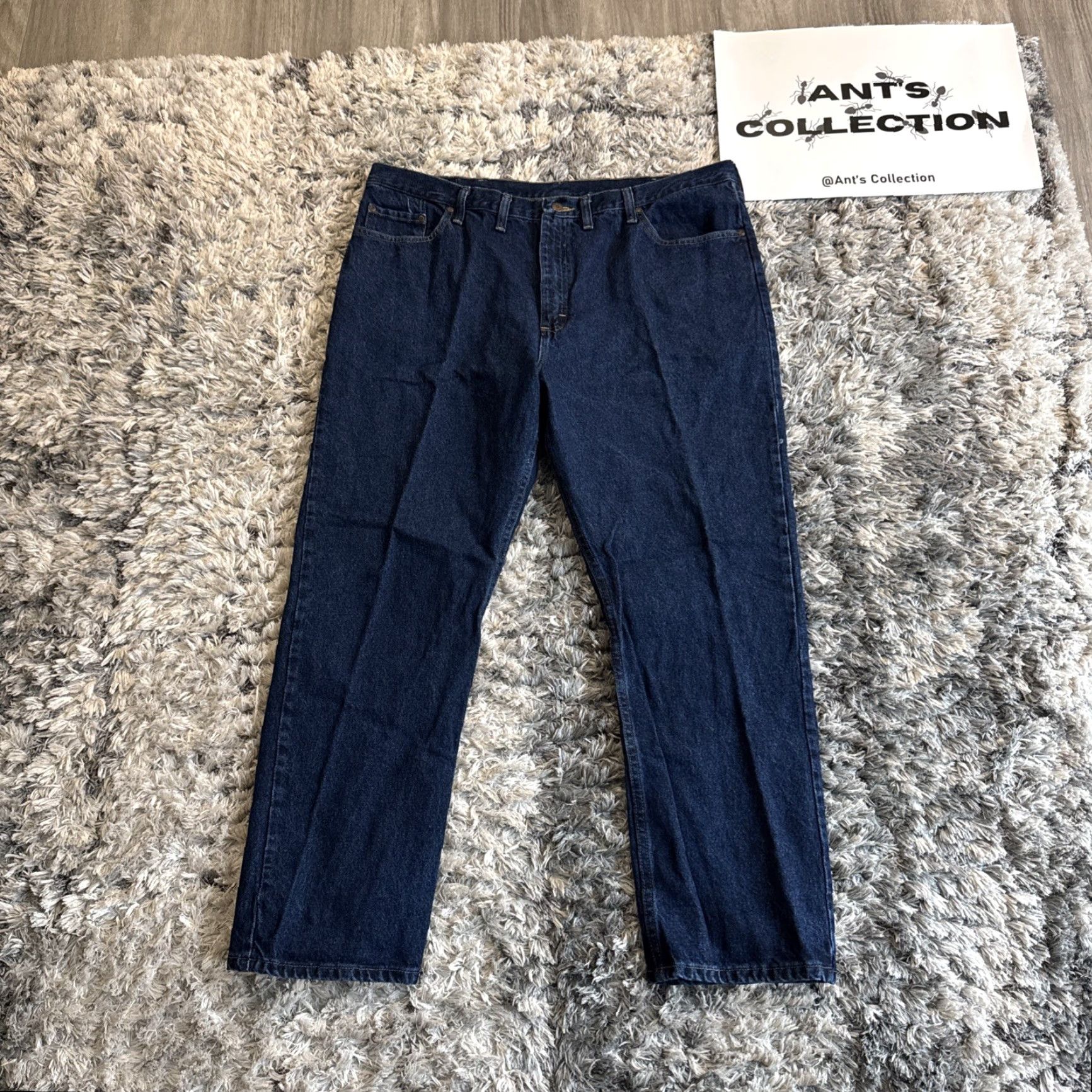 Wrangler Wrangler Jeans Men 44x30 Blue Denim Straight Retro 00’s Workwear Casual Denim Pants Medium Blue Mens Size US 44 / EU 60 - 4 Thumbnail