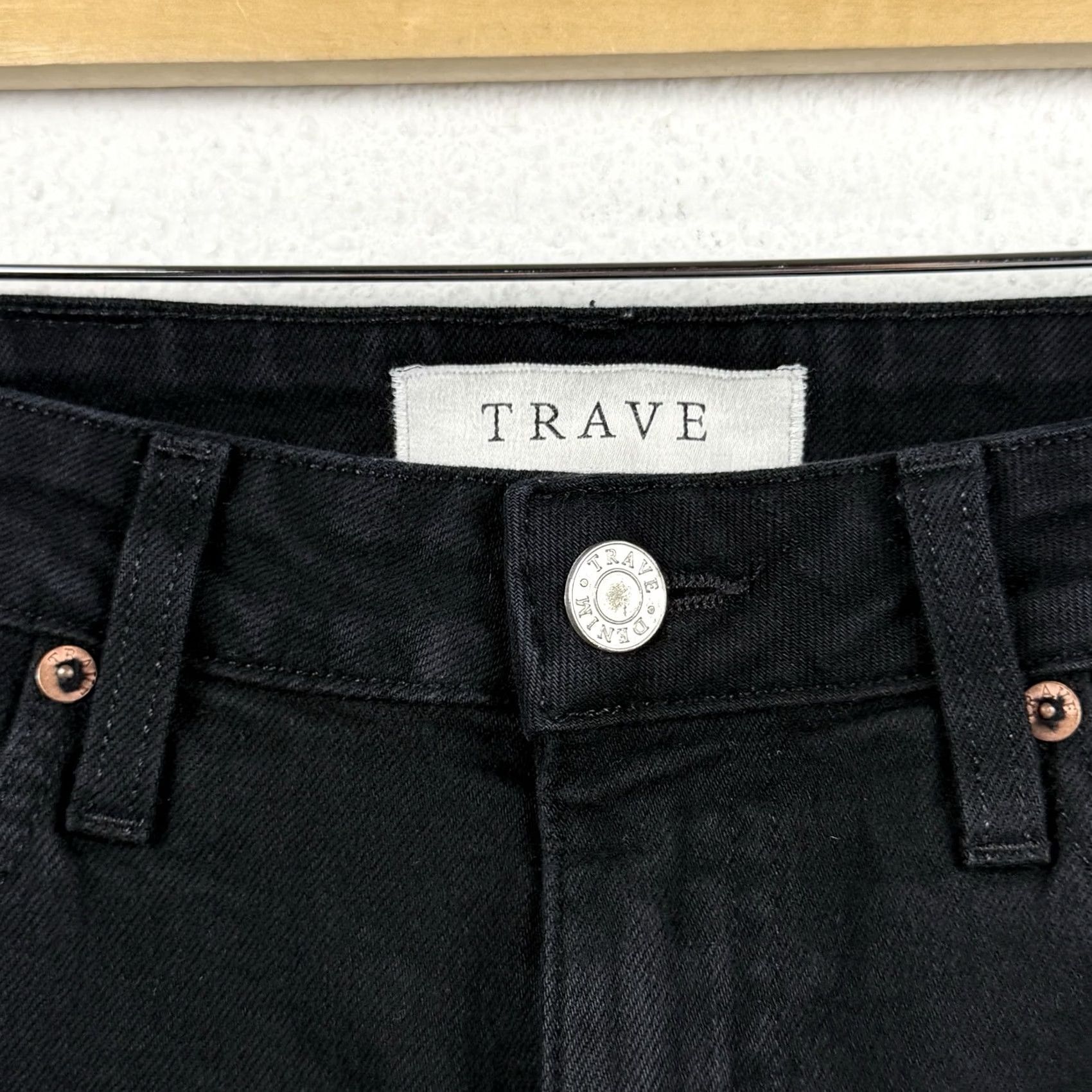 Vintage VINTAGE Trave Jeans Slim 5-Pocket Denim Black 27x26 Womens mid rise 27 Black Jeans Womens 27 Mens? Size 27" / US 4 / IT 40 - 3 Thumbnail