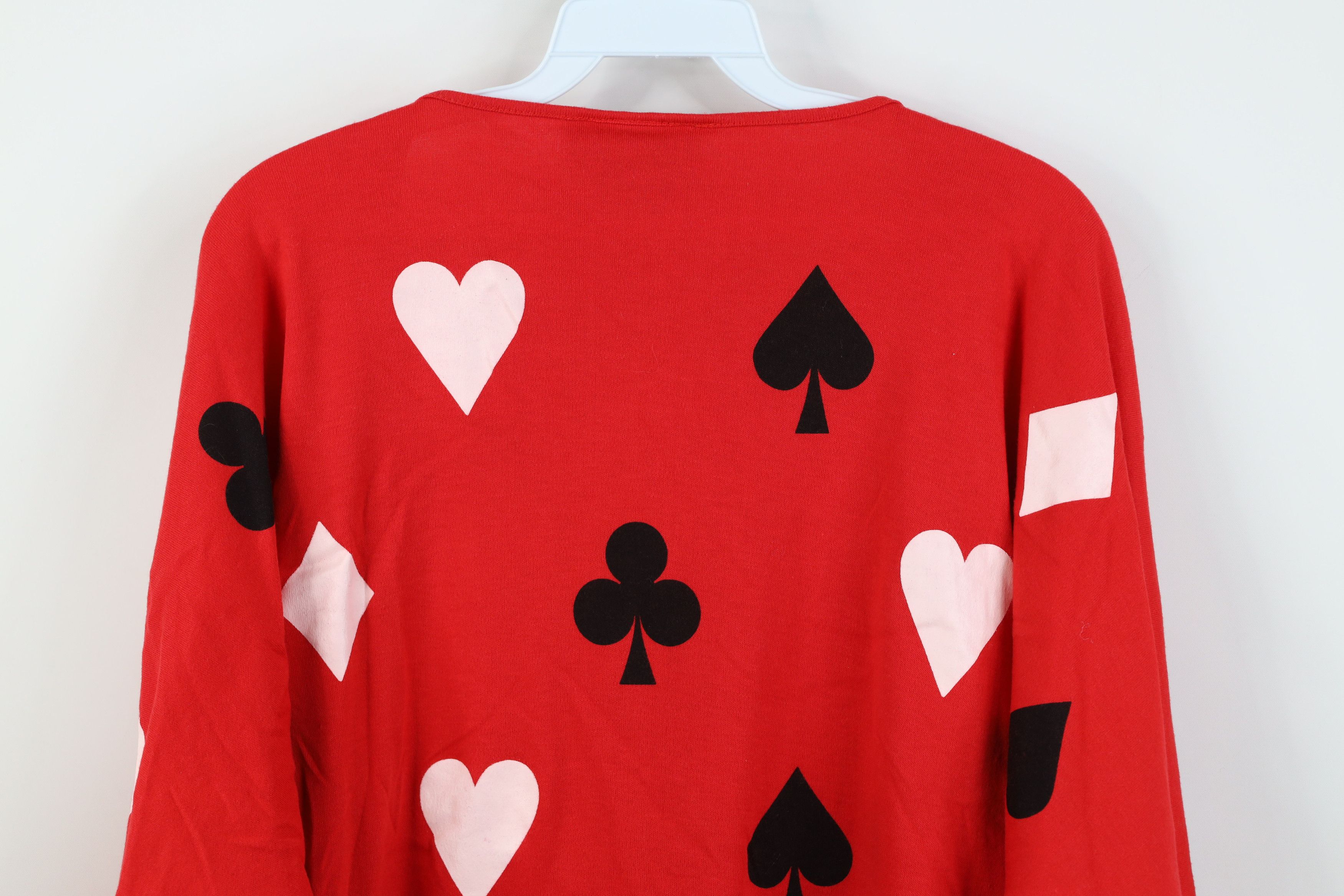 Vintage Vintage 80s 90s Sequin Card Suit Poker 3/4 Sleeve T-Shirt Size XXL / US 16-18 / IT 52-54 - 12 Thumbnail
