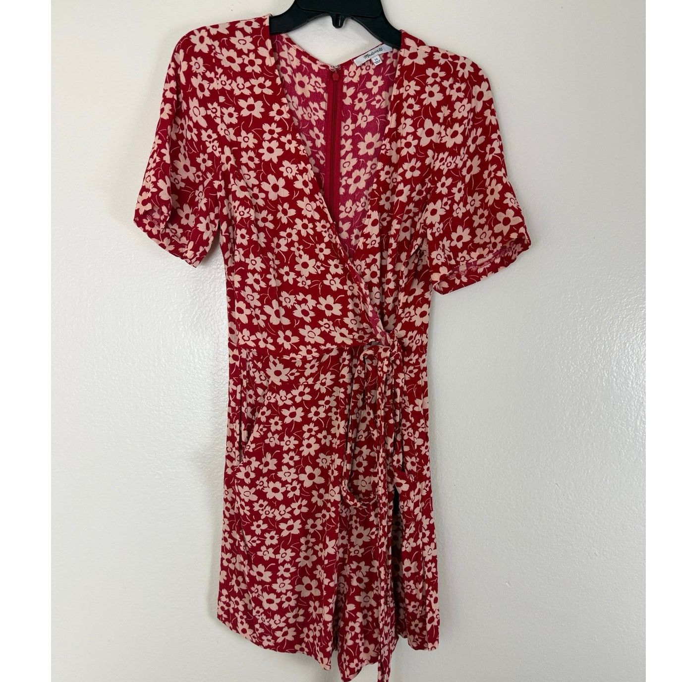 Madewell Madewell Wrap-Front Romper in Mini Daisy - Size 10 Size 32" / US 10 / IT 46 - 2 Thumbnail