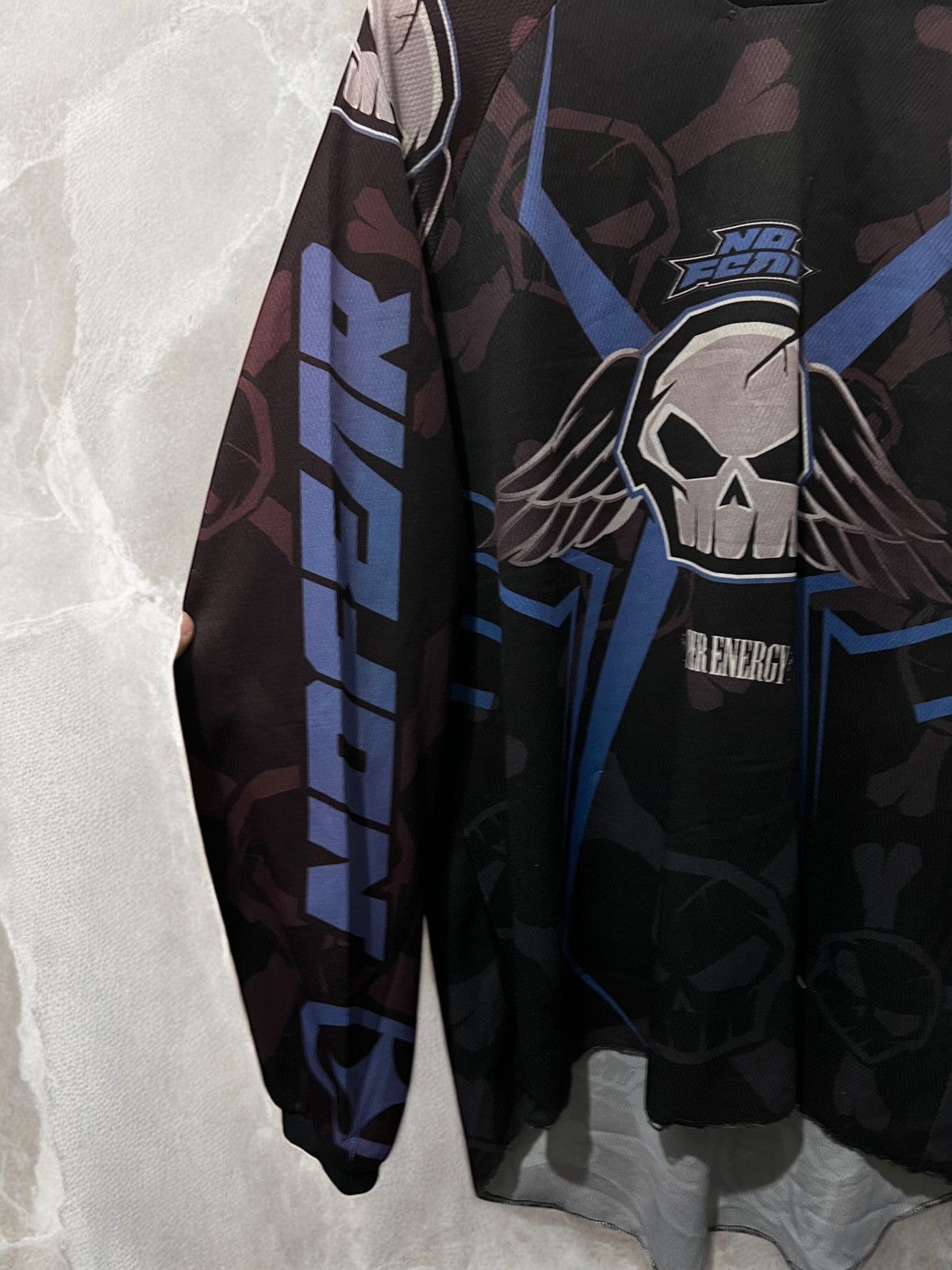 No Fear × Vintage NO FEAR Racing Jersey Long Sleeve SWEATSHIRT moto hockey y2k Size US M / EU 48-50 / 2 - 8 Thumbnail