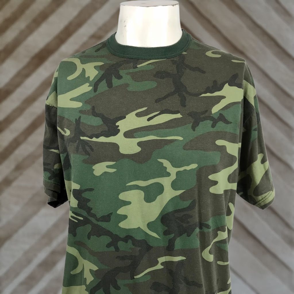 Rothco vtg Rothco Woodland Camo T-Shirt XL Green Brown Tactical Military Made in USA Size US XL / EU 56 / 4 - 1 Thumbnail