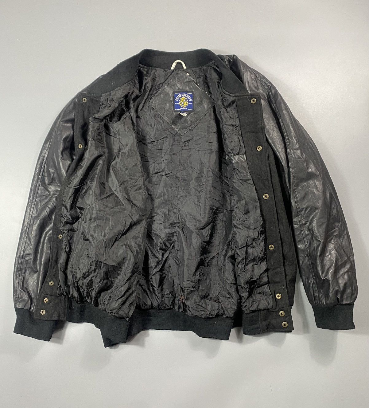 Vintage Vintage 90s WWE Rey Mysterio Faux Leather Varsity Jacket Size US XXL / EU 58 / 5 - 18 Thumbnail
