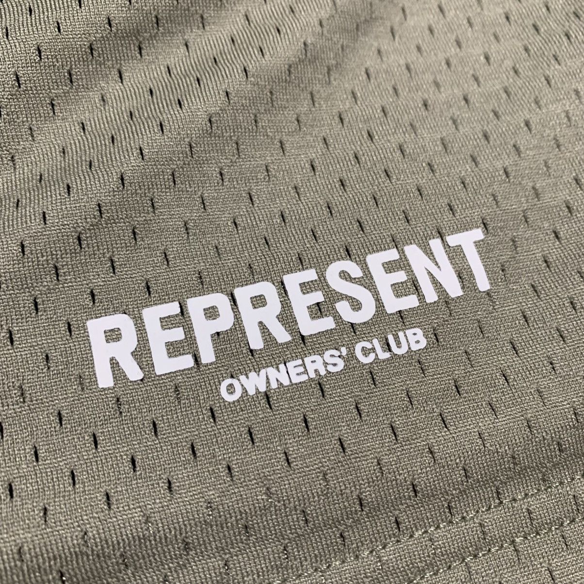 Represent Clo. Represent Small Shorts Owners Club Mesh Khaki Green Bottoms Size US 30 / EU 46 - 3 Thumbnail