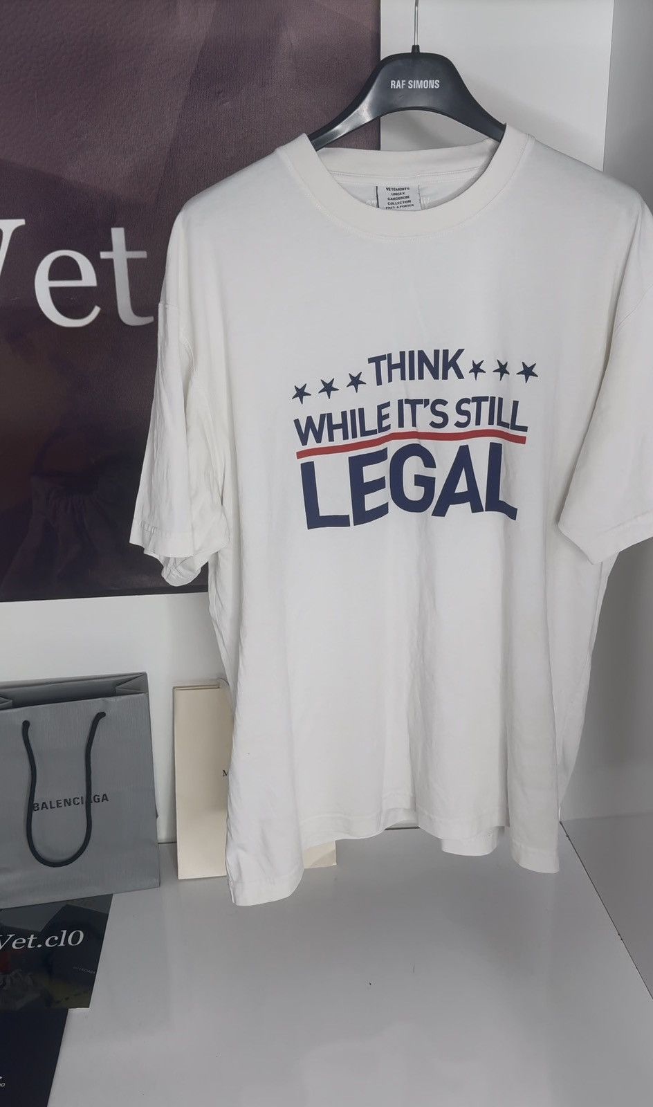 Vetements ✅Vetements Global Intelligence white t-shirt TWSL XL Size US XL / EU 56 / 4 - 1 Thumbnail