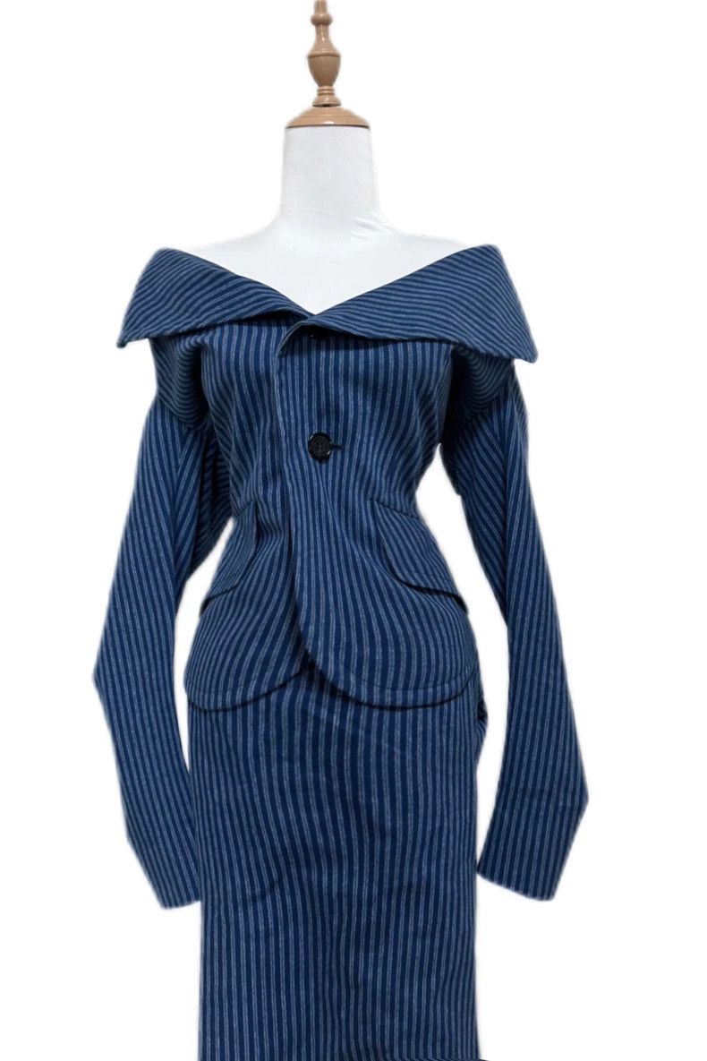 Vivienne Westwood Vivienne Westwood Dark blue striped main line suit Size XS / US 0-2 / IT 36-38 - 4 Thumbnail