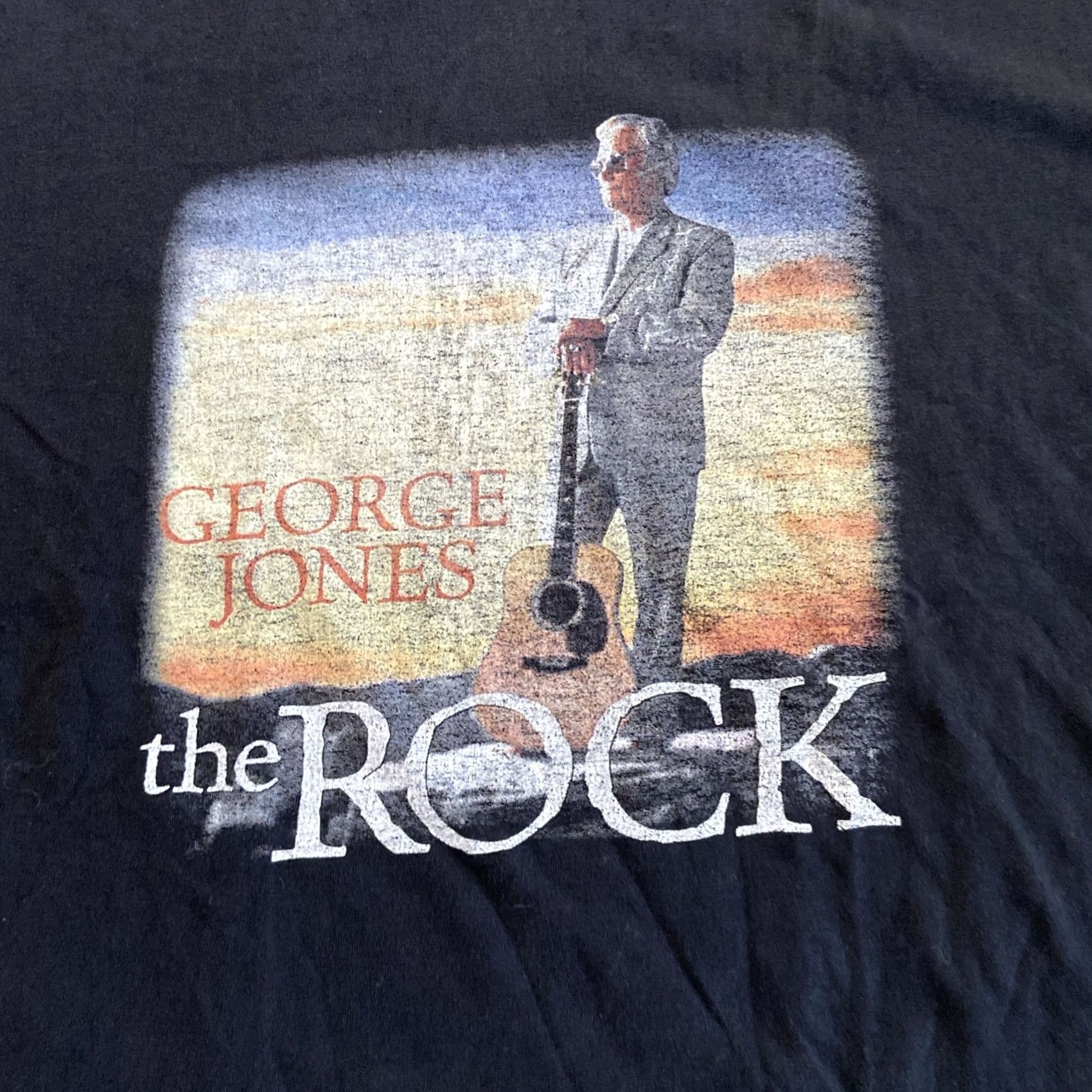 George VINTAGE George Rock T-shirt Unisex XL Mens Black Cotton George Jones The Rock T-shirt XL Black Mens Size US XL / EU 56 / 4 - 2 Thumbnail