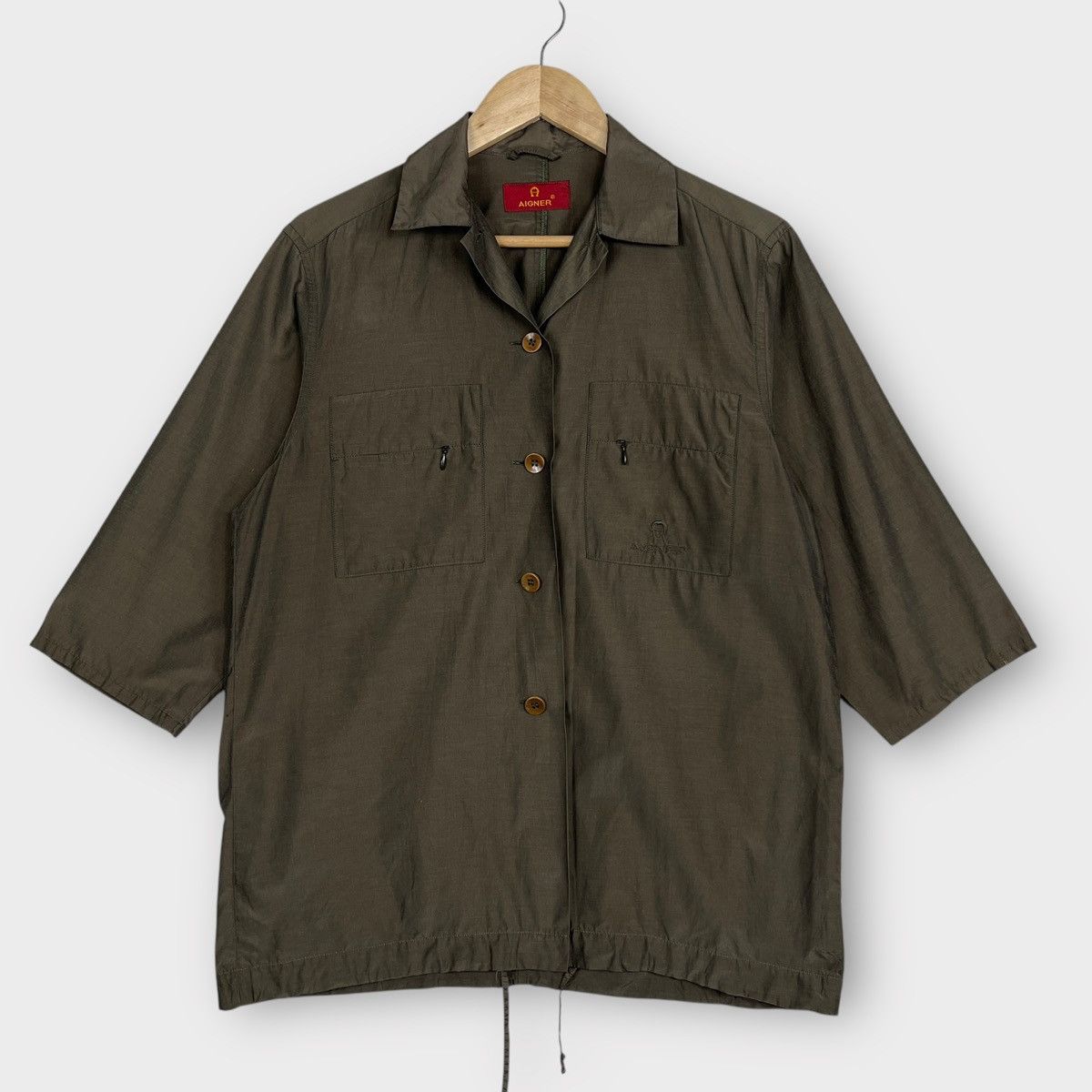Aigner 🔥 Aigner Short Sleeve Shirt Jacket Size M / US 6-8 / IT 42-44 - 1 Thumbnail
