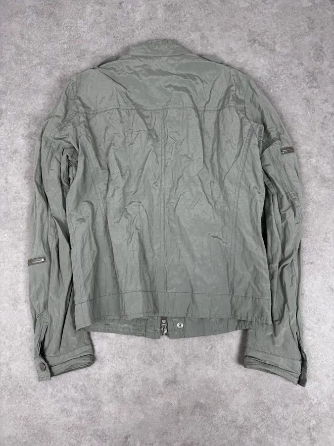 John Richmond 2000s John Richmond Faded Green Multi-Pocket Technical Light Jacket Size US S / EU 44-46 / 1 - 4 Thumbnail